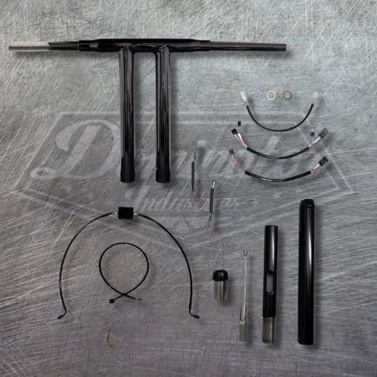 1.5" Big Daddy Club Style T Bar Complete All In One Kit for 2020-2021 Low Rider S (Gloss Black) - Image 3
