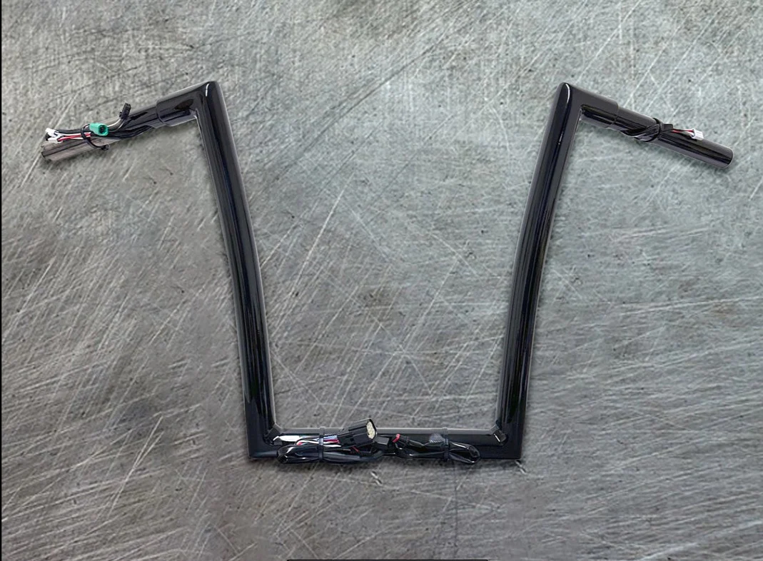 100% Plug In Ready 1 1/4 Road Glide Miter Apes Gloss Black 2015-2023 - Image 2