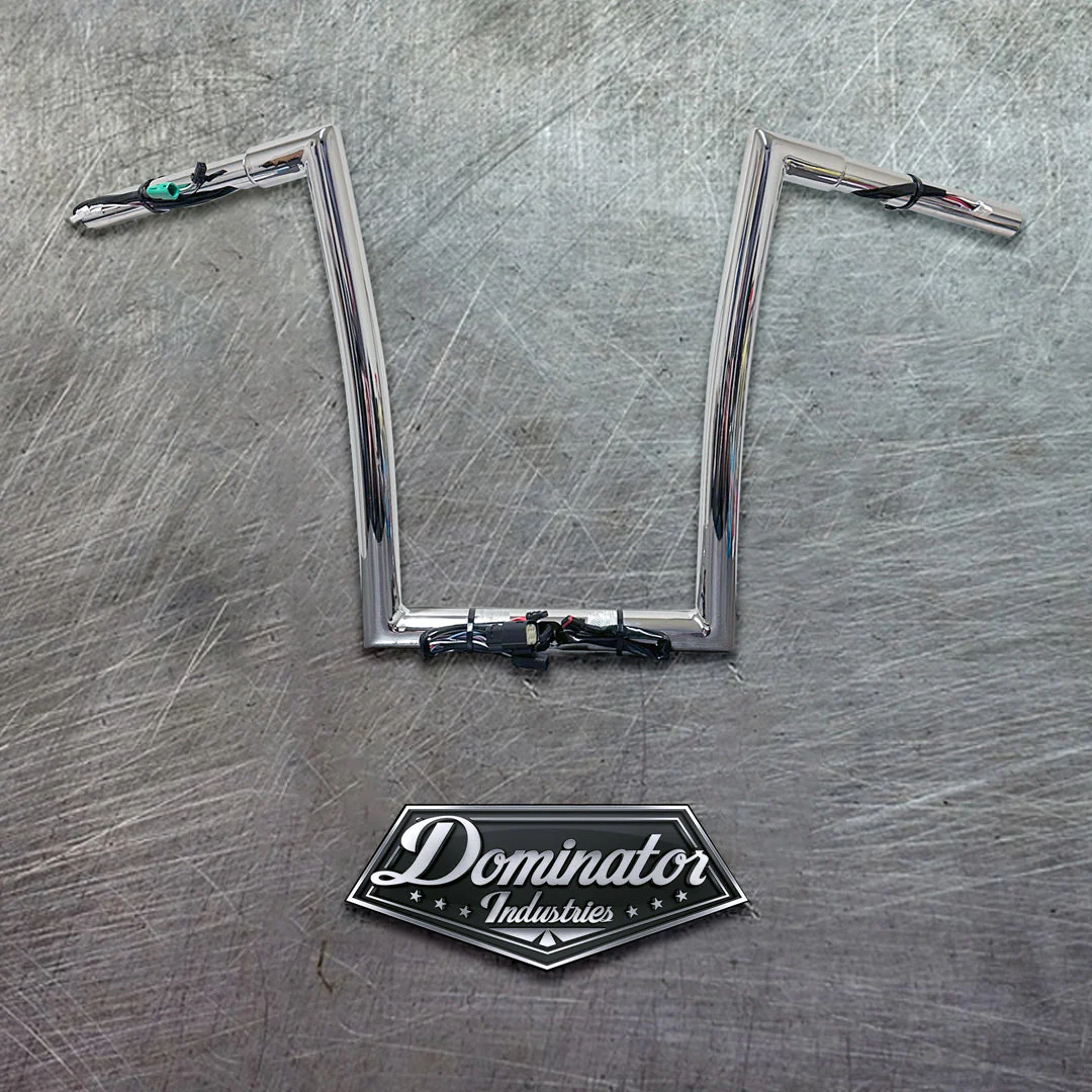 100% Plug In Ready 12" Miter Cut Apes for the 2014-2015 Road King Standard (Classic Chrome) - Image 2