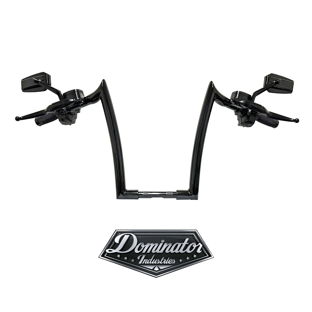 12" BIG DADDY 1 ½" MEATHOOK APES FOR  ROAD KING STANDARD (Gloss Black) - Image 3