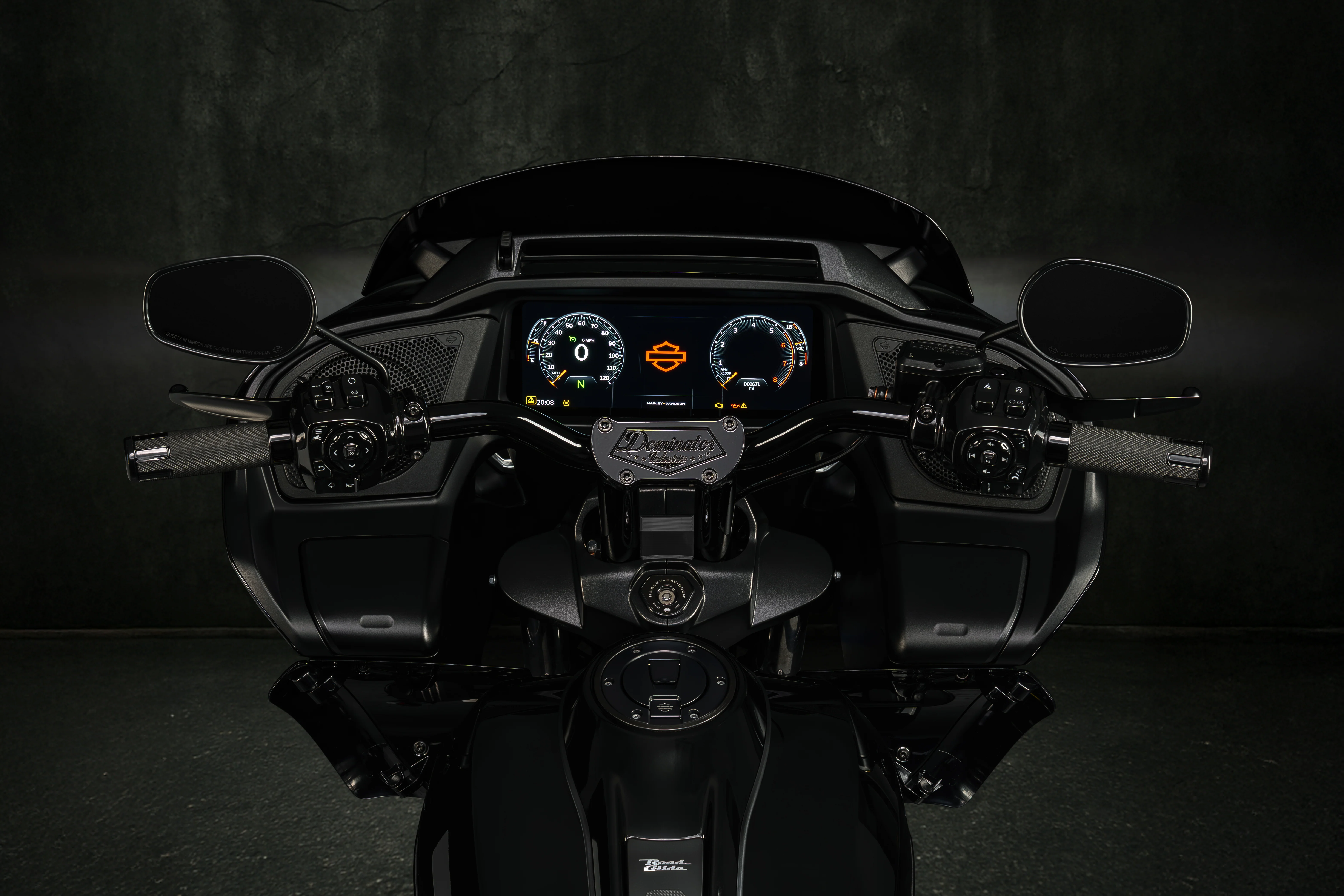 Pre-Wired Big Daddy 1 1/2" Pullback Riser & Low Bend Moto Bar Combination for 2017-2025 Road King Special (Gloss Black) - Image 11