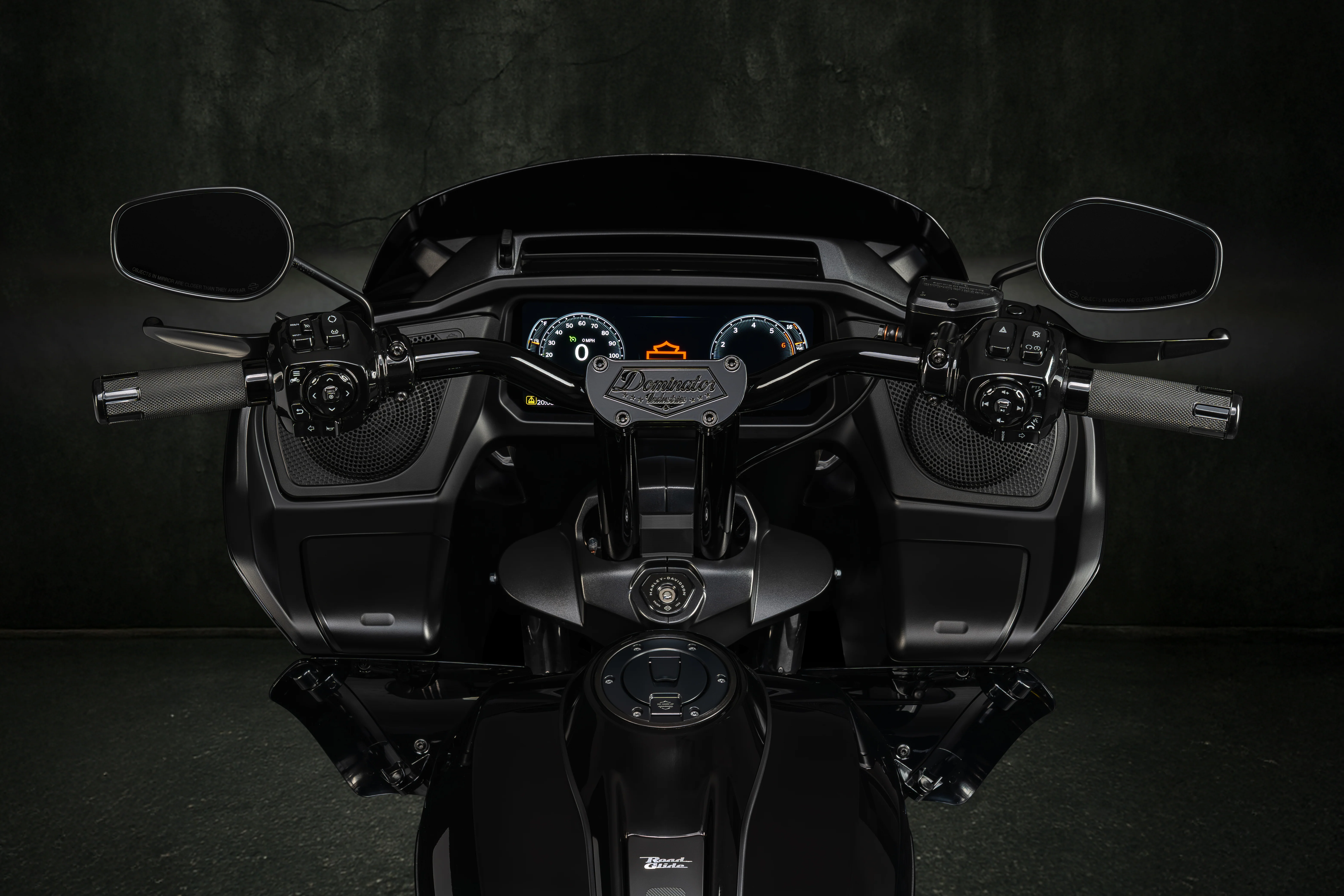 Pre-Wired Big Daddy 1 1/2" Pullback Riser & Low Bend Moto Bar Combination for 2017-2025 Road King Special (Gloss Black) - Image 14