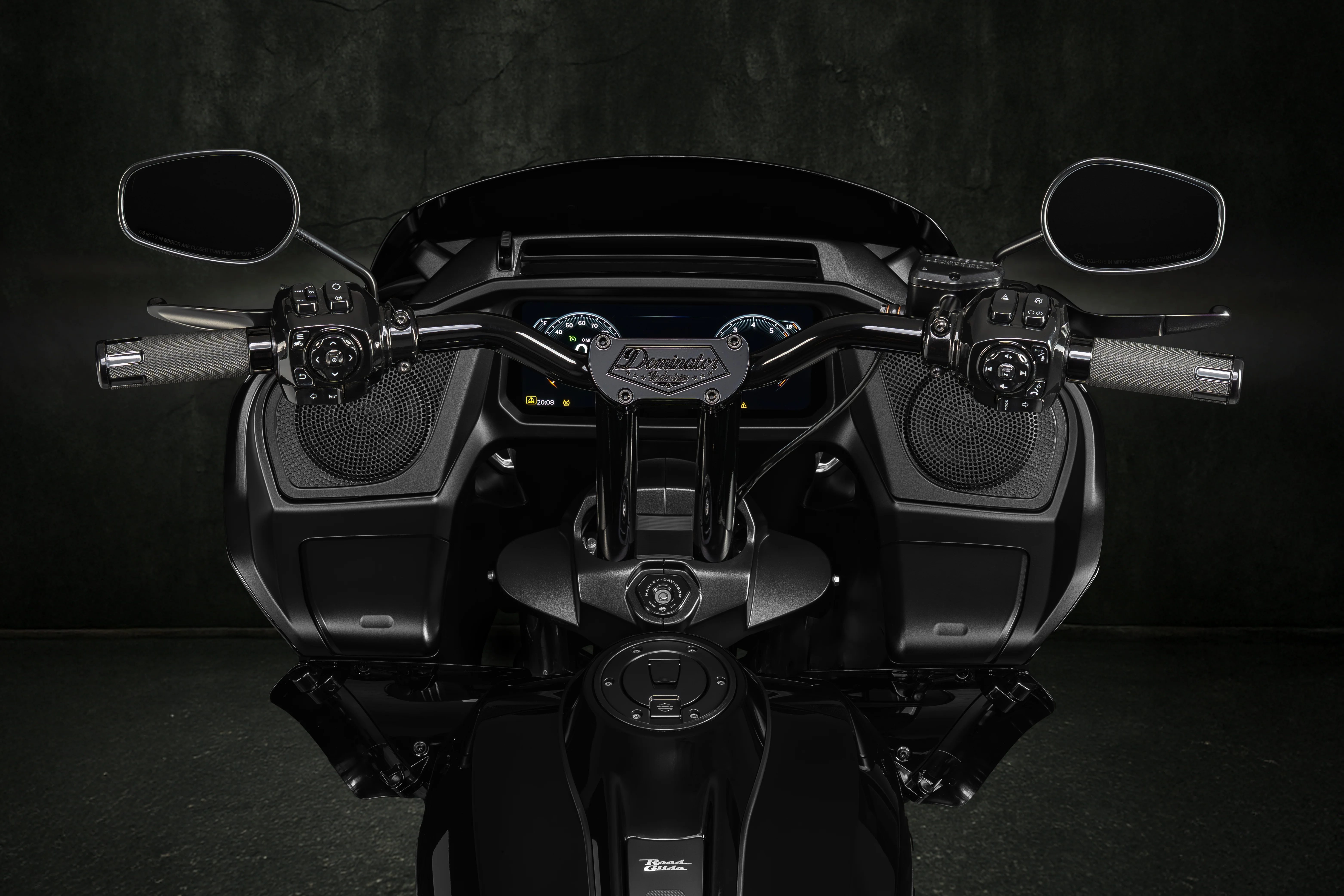 Pre-Wired Big Daddy 1 1/2" Pullback Riser & Low Bend Moto Bar Combination for 2017-2025 Road King Special (Gloss Black) - Image 15