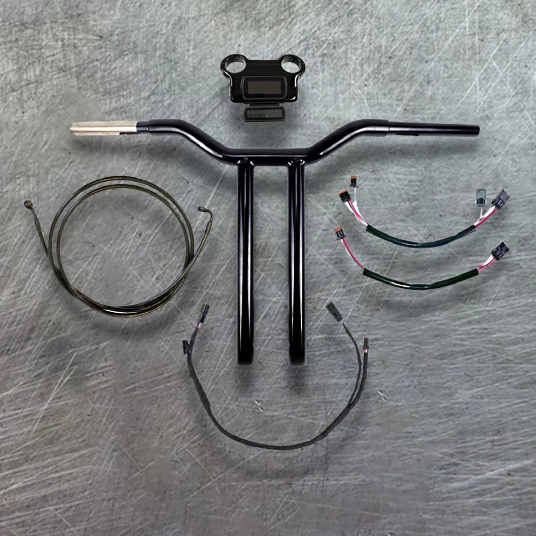 2022-2024 Low Rider ST Complete All In One MX-T Bar Kit - Gloss Black (Includes Digital Gauge Relocation Mount) - Image 4