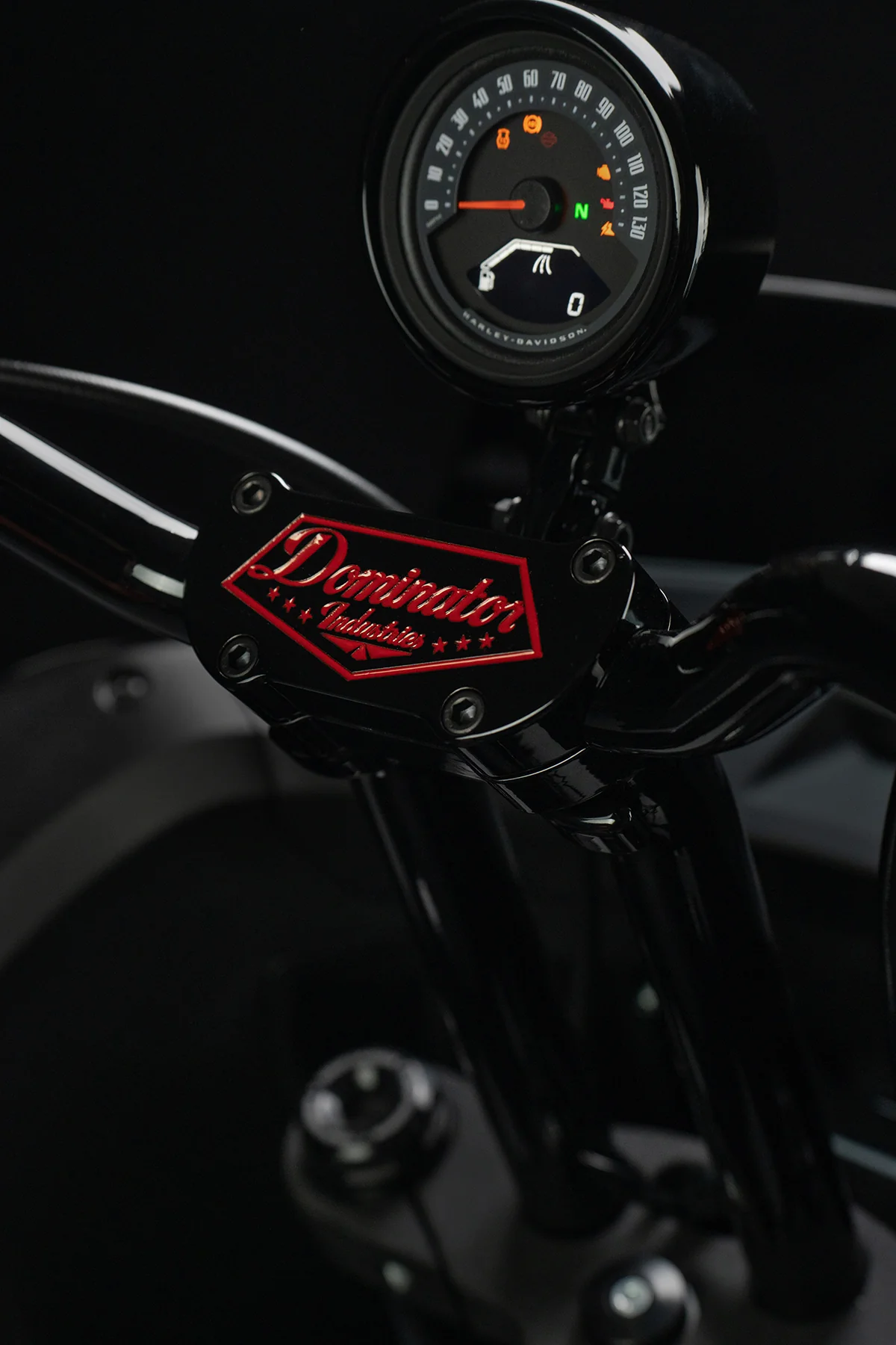 Mid Bend Moto Bar & Big Daddy 1.5 Pullback Riser Kit for 2025-2026 LOW RIDER ST - (Gloss Black) - Image 7
