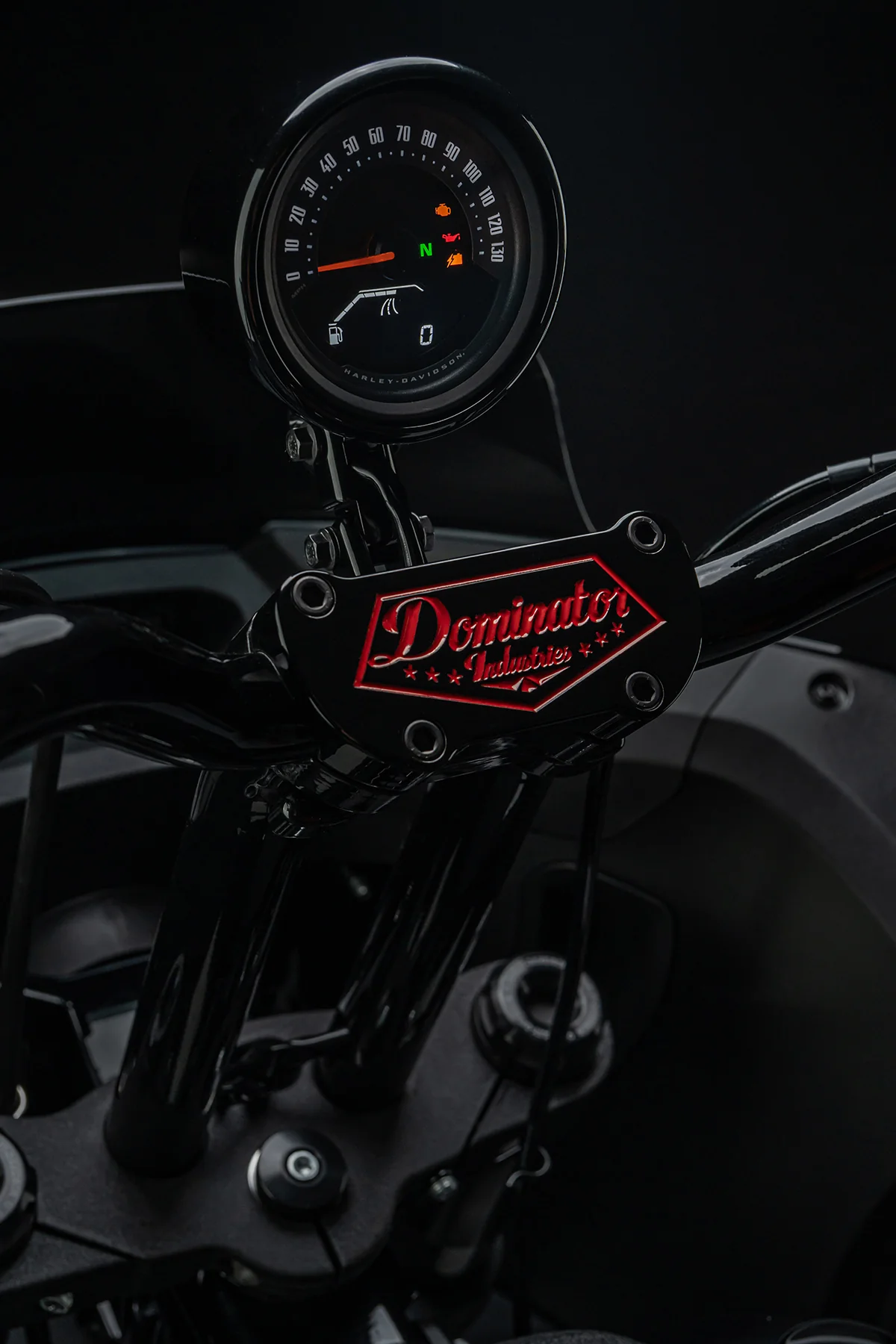 Mid Bend Moto Bar & Big Daddy 1.5 Pullback Riser Kit for 2025-2026 LOW RIDER ST - (Gloss Black) - Image 10