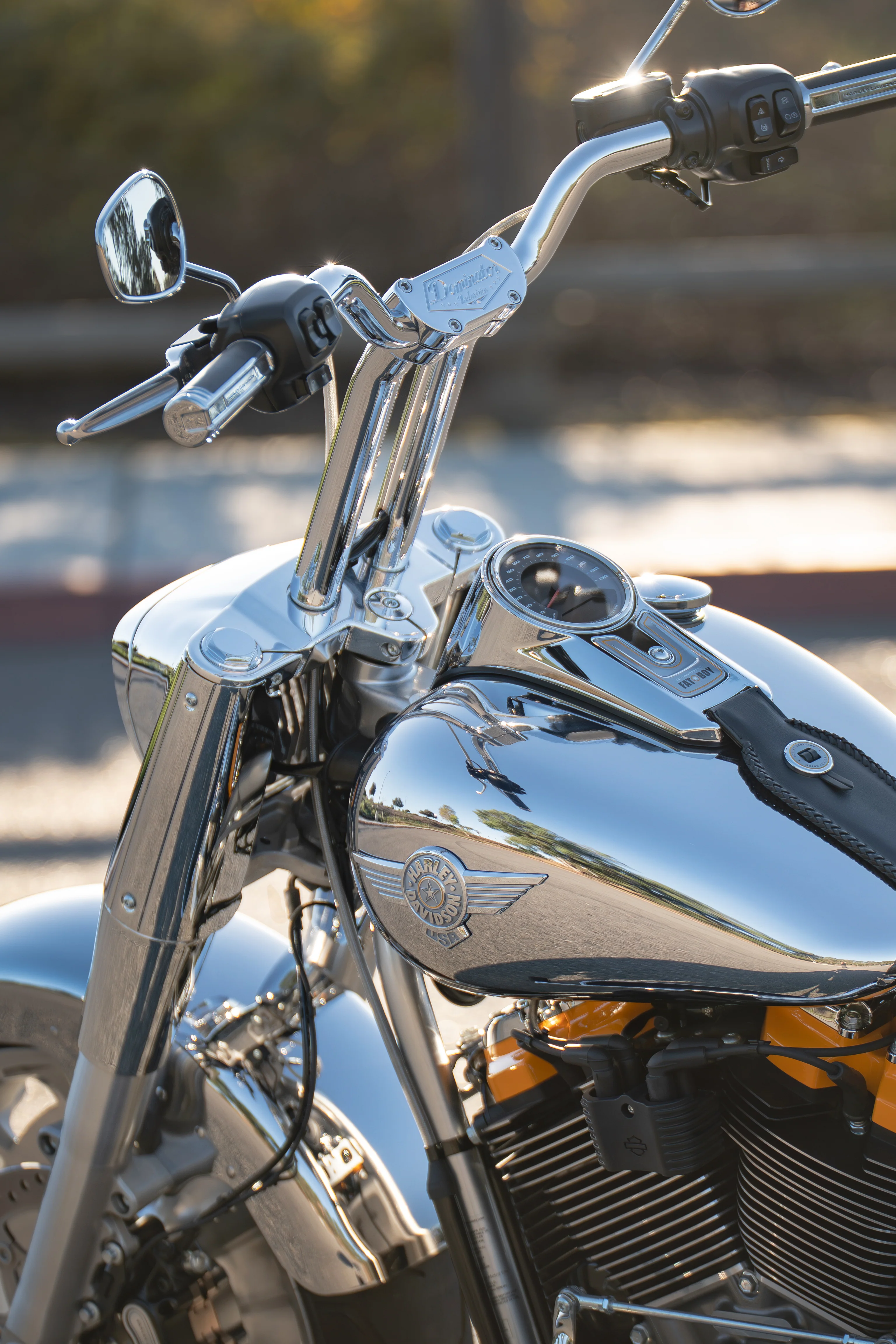 Low Bend Big Daddy 1.5 Pullback Riser &  Moto Bar Kit for 2025-2026 FAT BOY -  (Classic Chrome) - Image 20