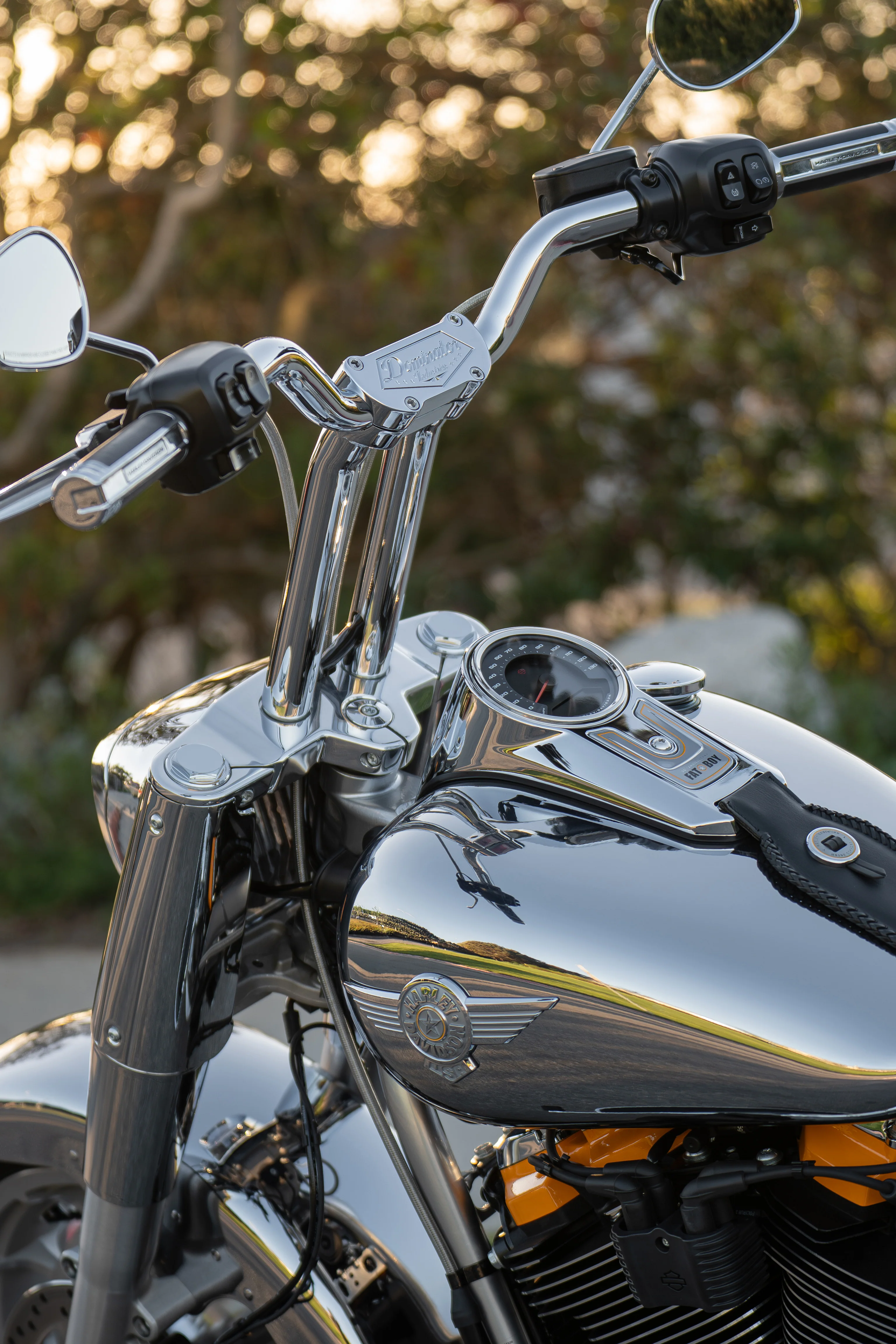 Low Bend Big Daddy 1.5 Pullback Riser &  Moto Bar Kit for 2025-2026 FAT BOY -  (Classic Chrome) - Image 29