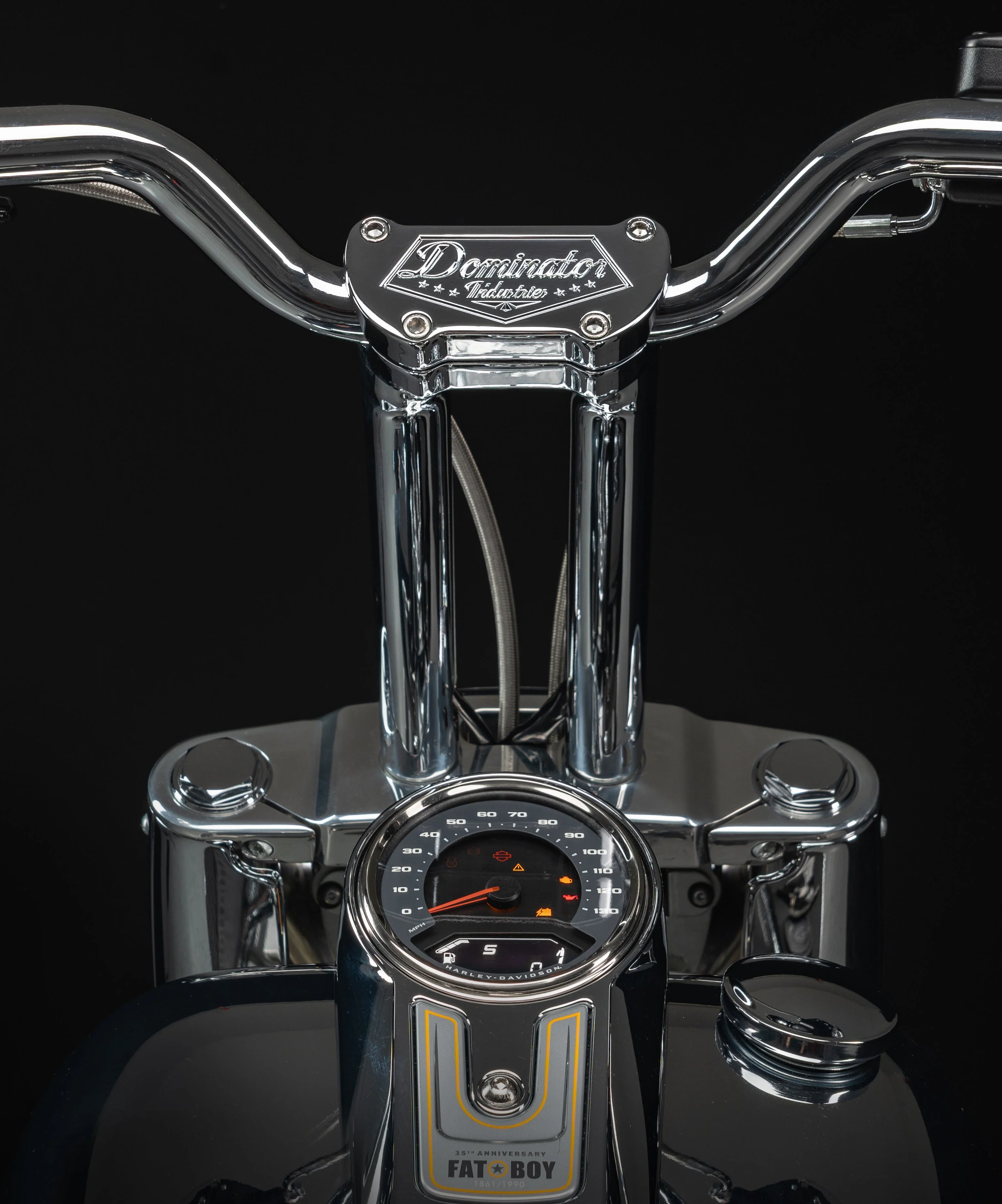 Low Bend Big Daddy 1.5 Pullback Riser &  Moto Bar Kit for 2025-2026 FAT BOY -  (Classic Chrome) - Image 9