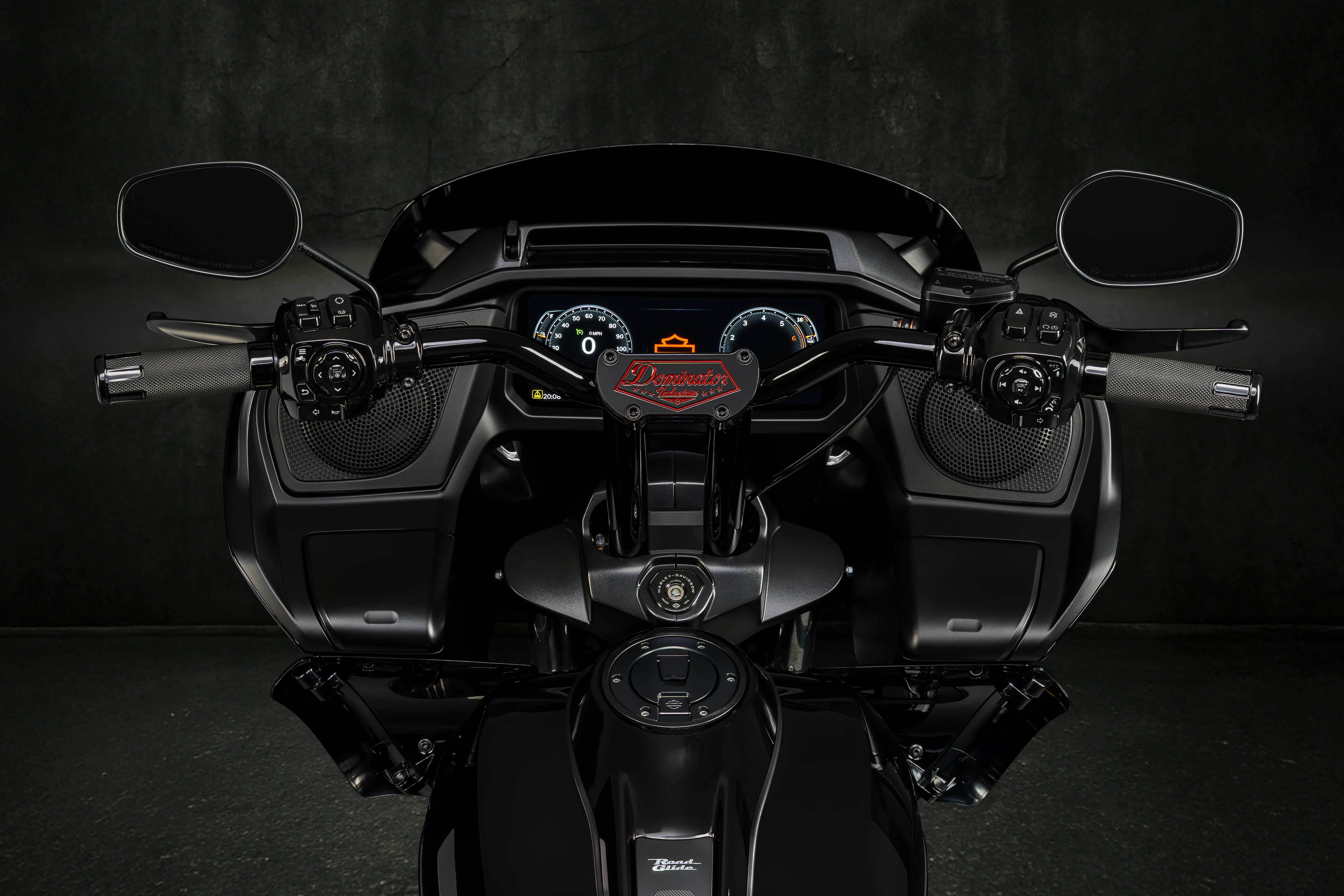 Low Bend Moto Bar & Big Daddy 1 1/2  Pullback Riser Combination for 2023 CVO & 2024-2026 Road Glide Models (Redline Red) - Image 14