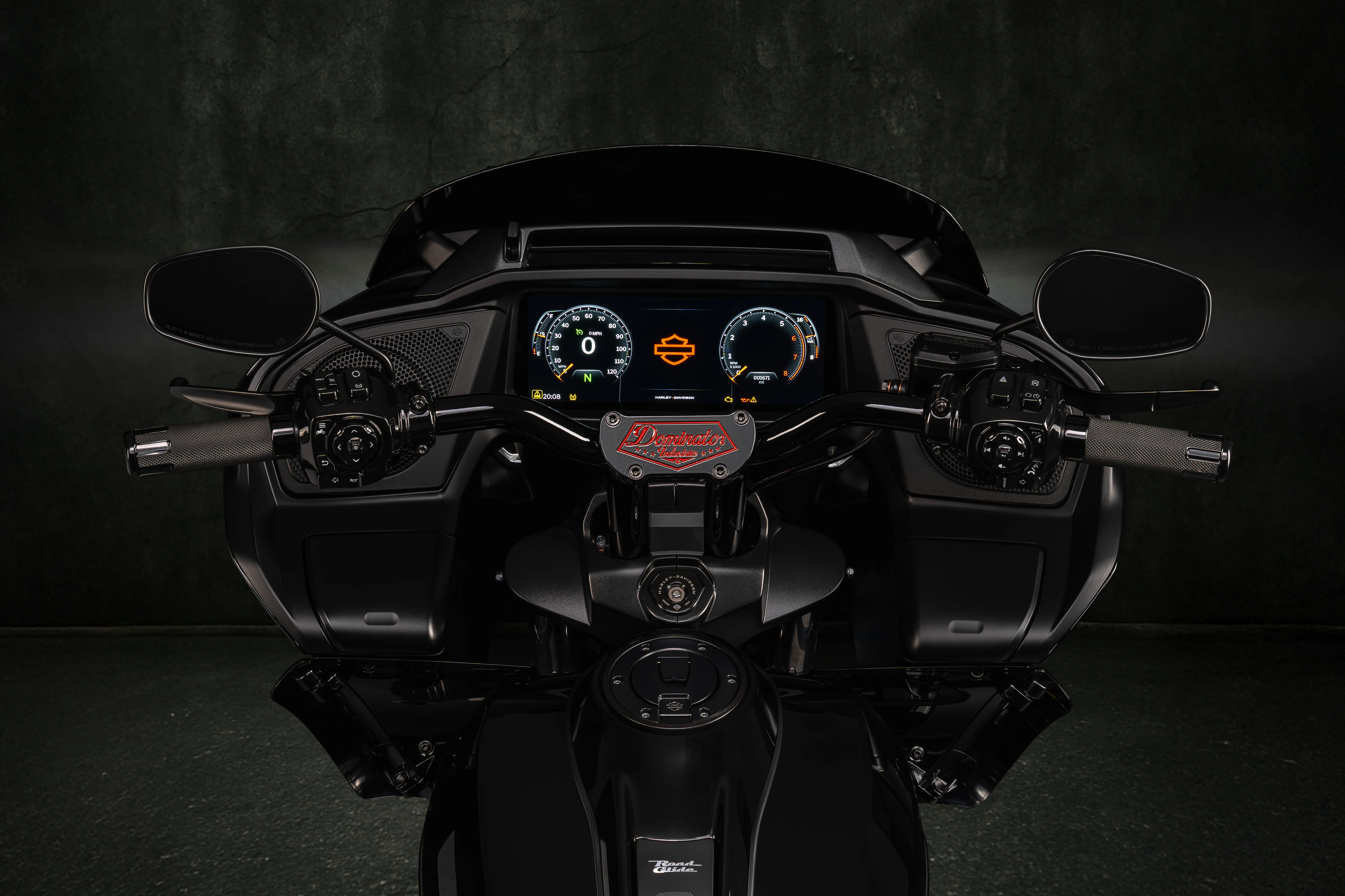 Low Bend Moto Bar & Big Daddy 1 1/2  Pullback Riser Combination for 2023 CVO & 2024-2026 Road Glide Models (Redline Red) - Image 15
