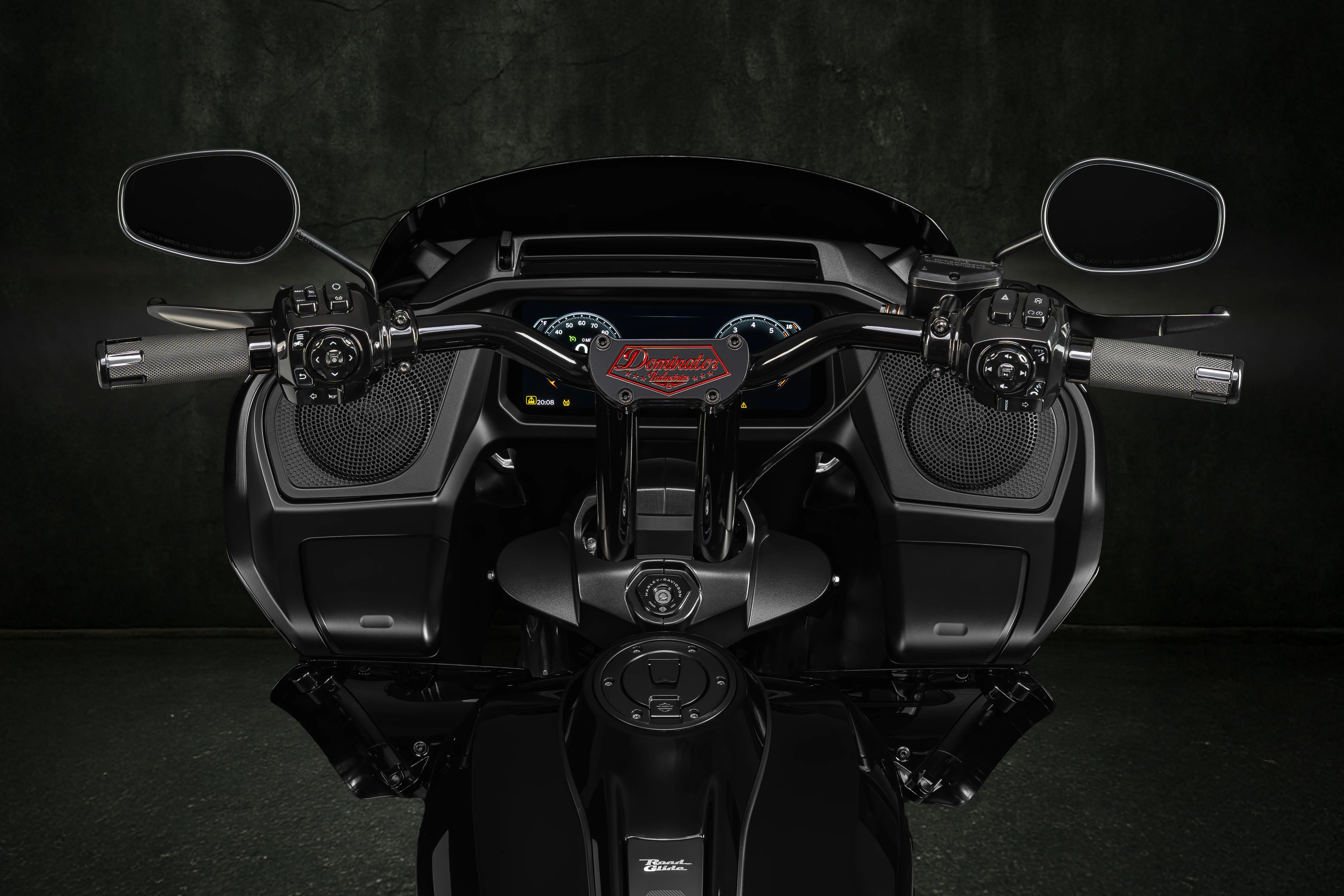 Low Bend Moto Bar & Big Daddy 1 1/2  Pullback Riser Combination for 2023 CVO & 2024-2026 Road Glide Models (Redline Red) - Image 17