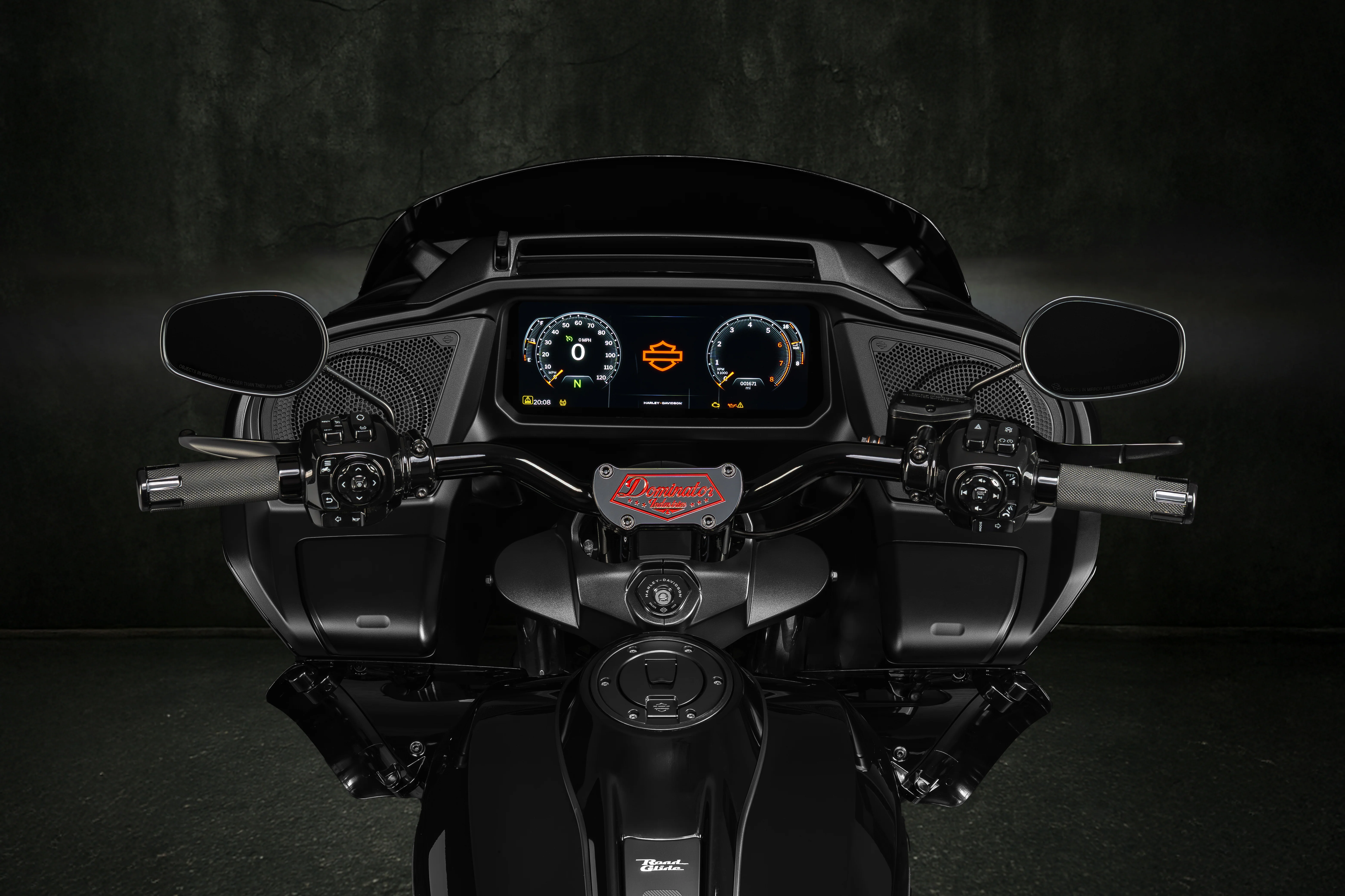 Low Bend Moto Bar & Big Daddy 1 1/2  Pullback Riser Combination for 2023 CVO & 2024-2026 Road Glide Models (Redline Red) - Image 3