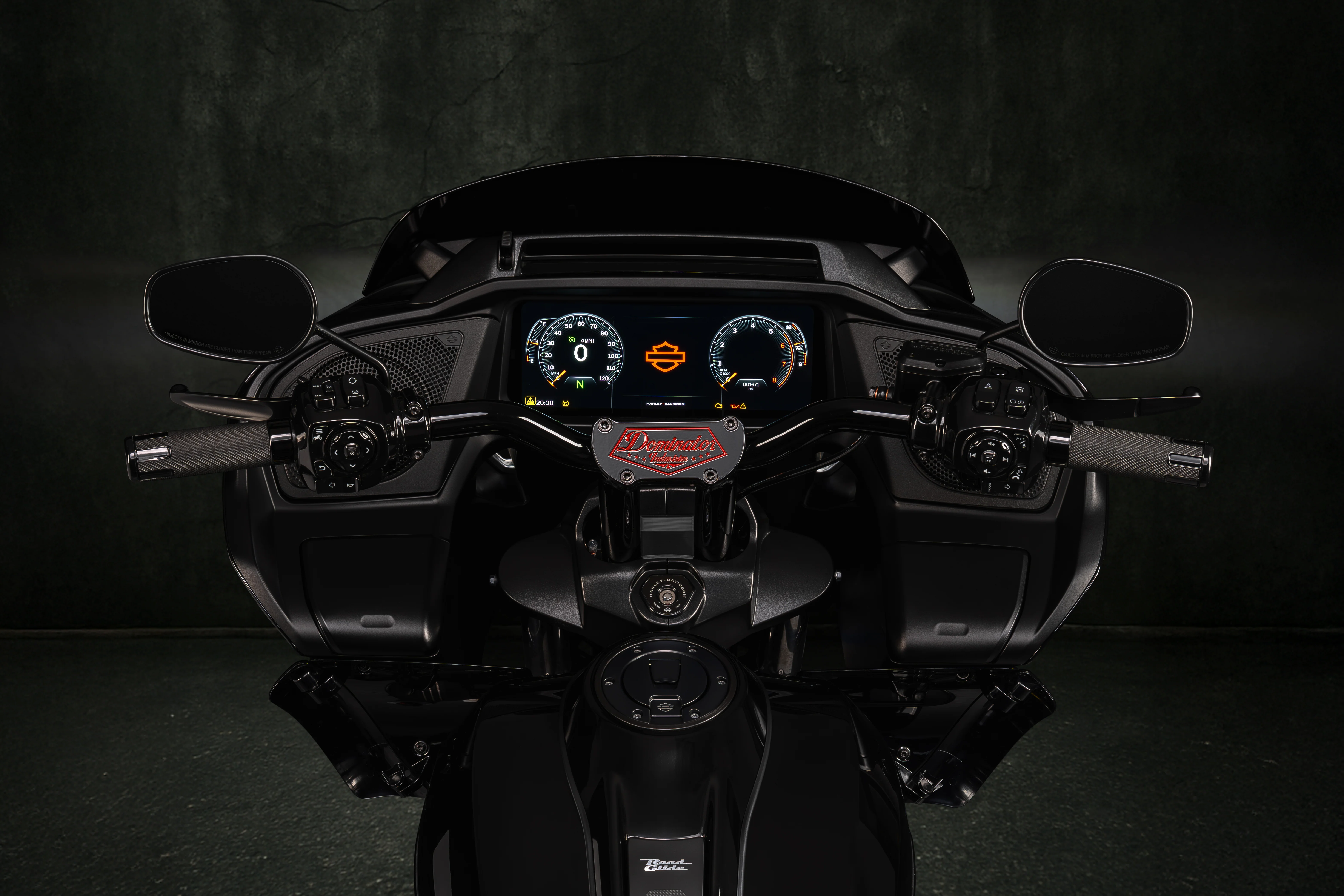 Low Bend Moto Bar & Big Daddy 1 1/2  Pullback Riser Combination for 2023 CVO & 2024-2026 Road Glide Models (Redline Red) - Image 4