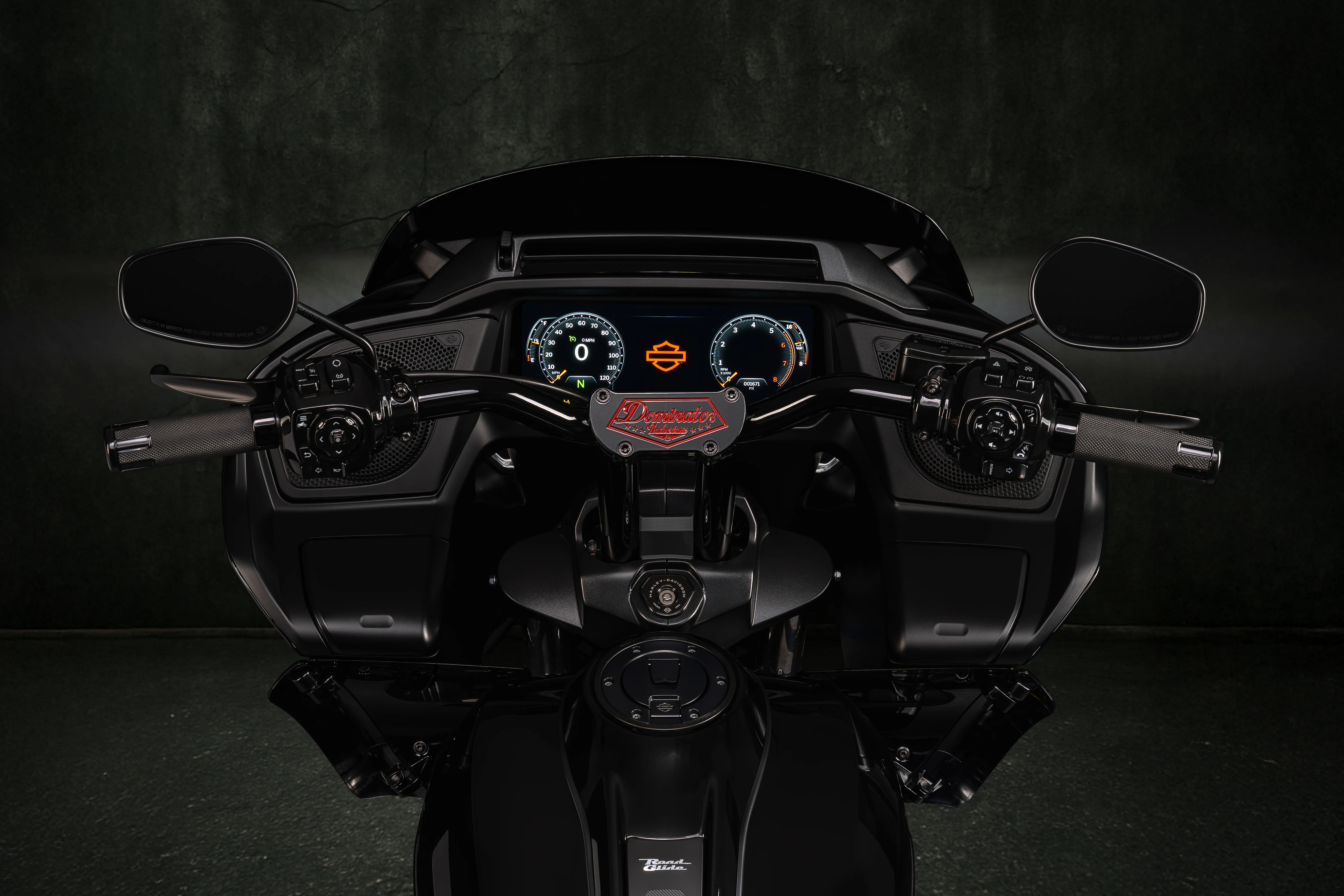 Low Bend Moto Bar & Big Daddy 1 1/2  Pullback Riser Combination for 2023 CVO & 2024-2026 Road Glide Models (Redline Red) - Image 5