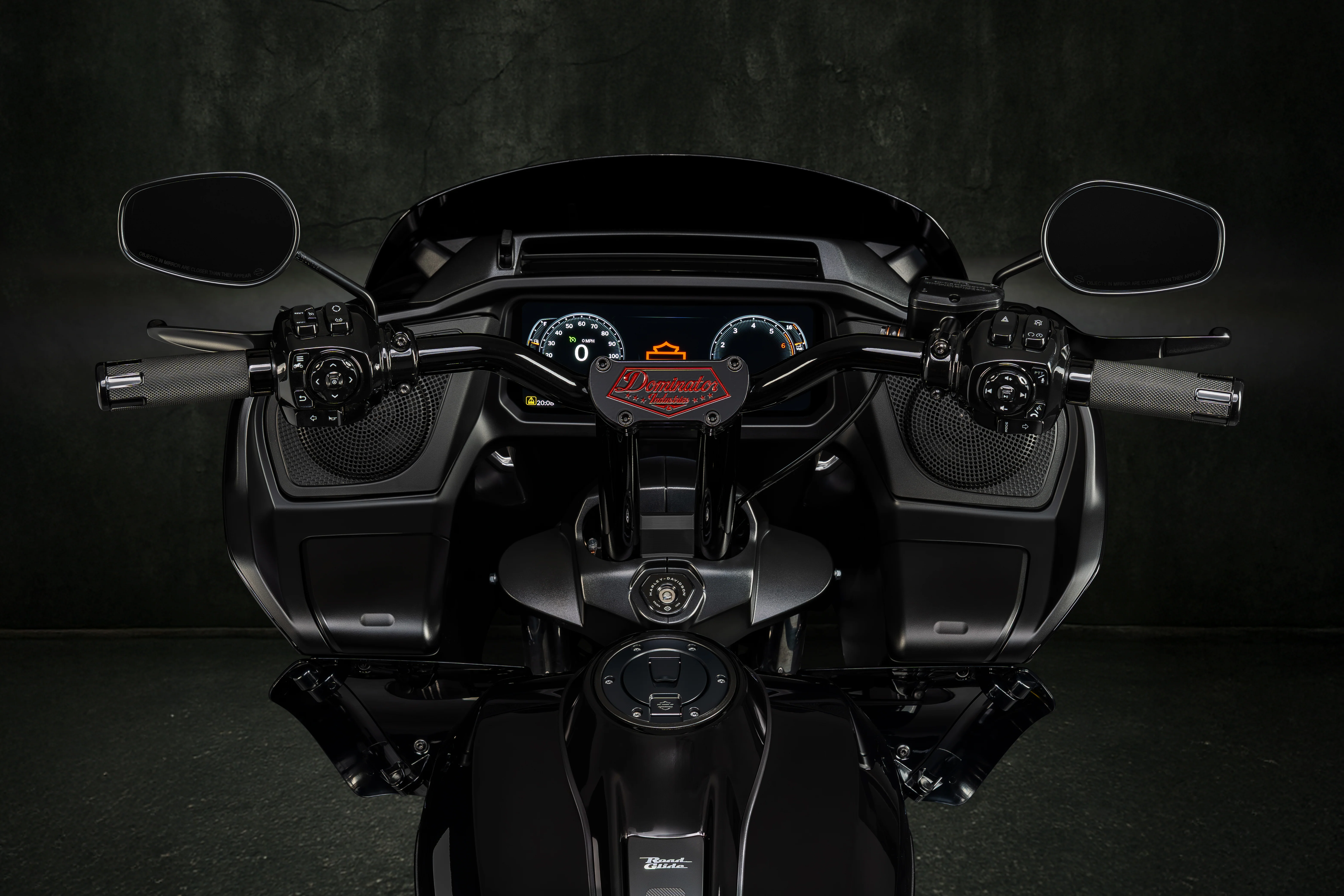 Low Bend Moto Bar & Big Daddy 1 1/2  Pullback Riser Combination for 2023 CVO & 2024-2026 Road Glide Models (Redline Red) - Image 6