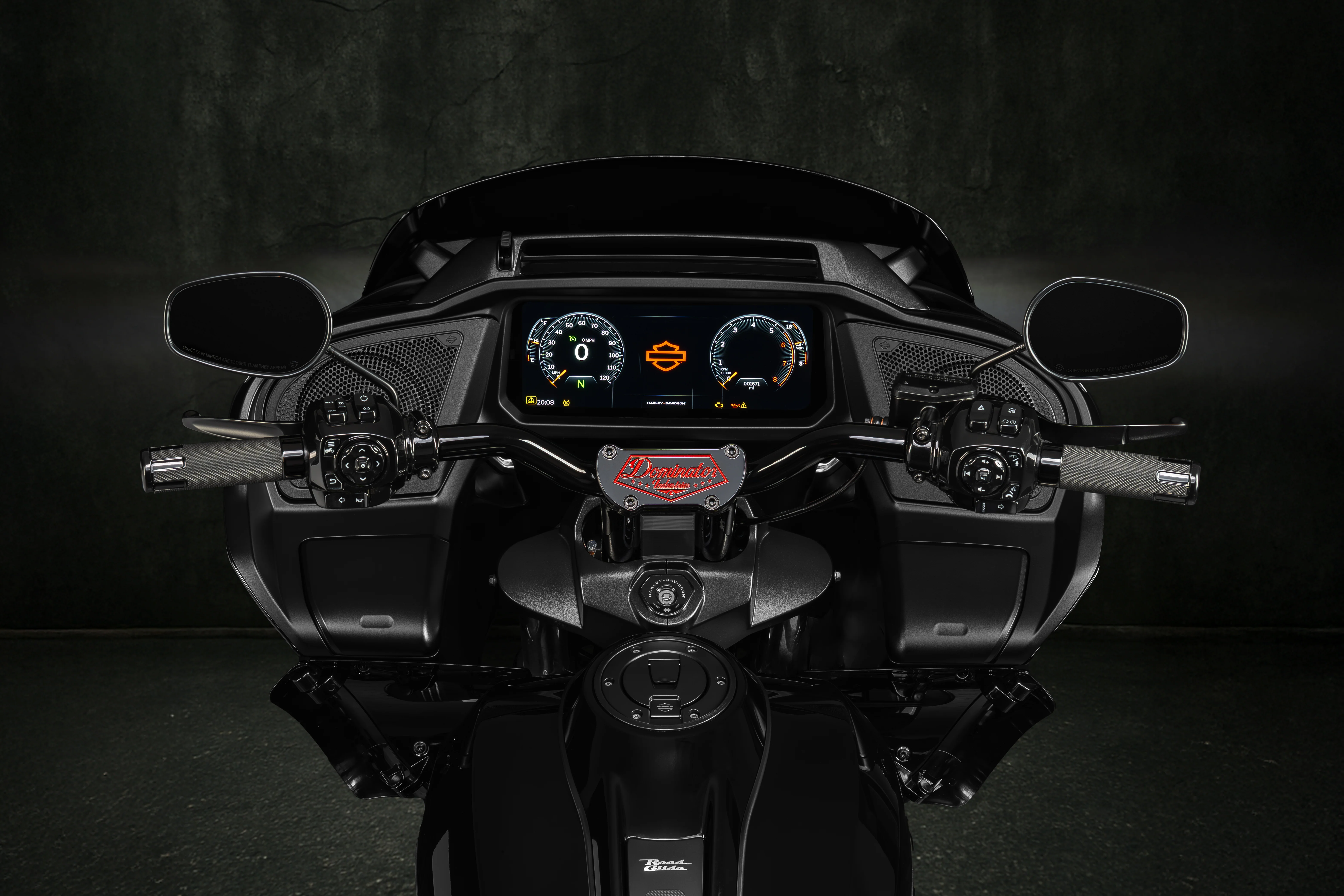 Low Bend Moto Bar & Big Daddy 1 1/2  Pullback Riser Combination for 2023 CVO & 2024-2026 Road Glide Models (Redline Red) - Image 7