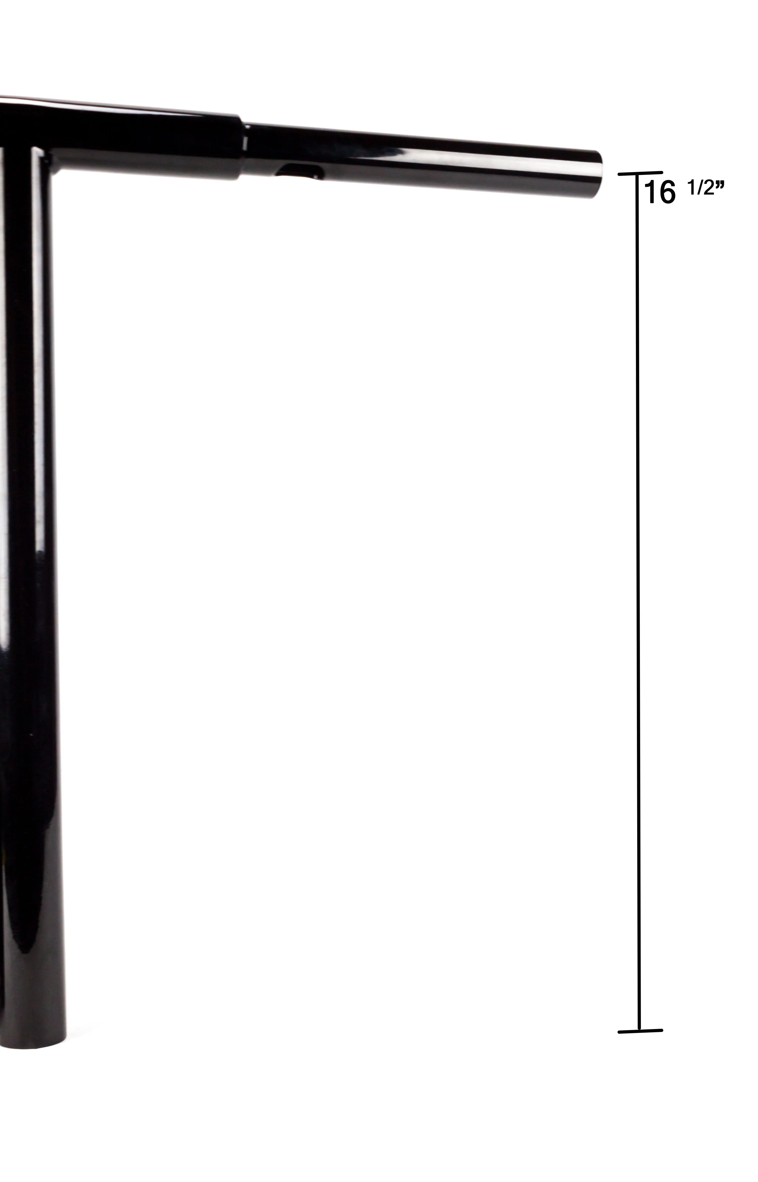 Club Style T-Bar, 1 1/4 Diameter, 16 Inch Rise, (Gloss Black) - Image 8