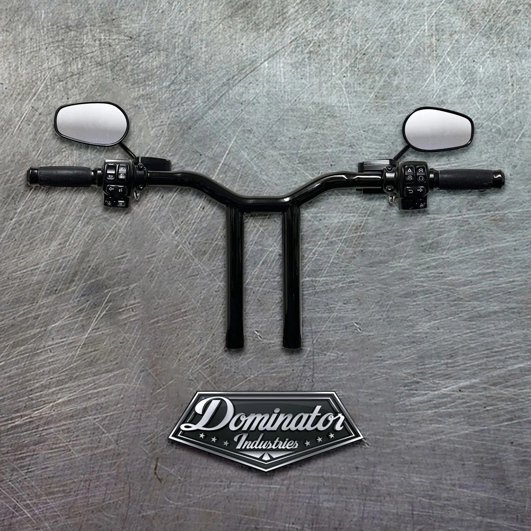 Pre-Wired 1.5" Diameter, Big Daddy MX T Bars for Road Glide 2015-2023 (Gloss Black) - Image 3