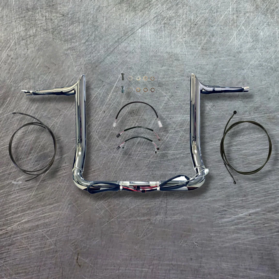 2008-2013 Street Glide Miter Ape Complete All In One Kits (Classic Chrome) - Image 3