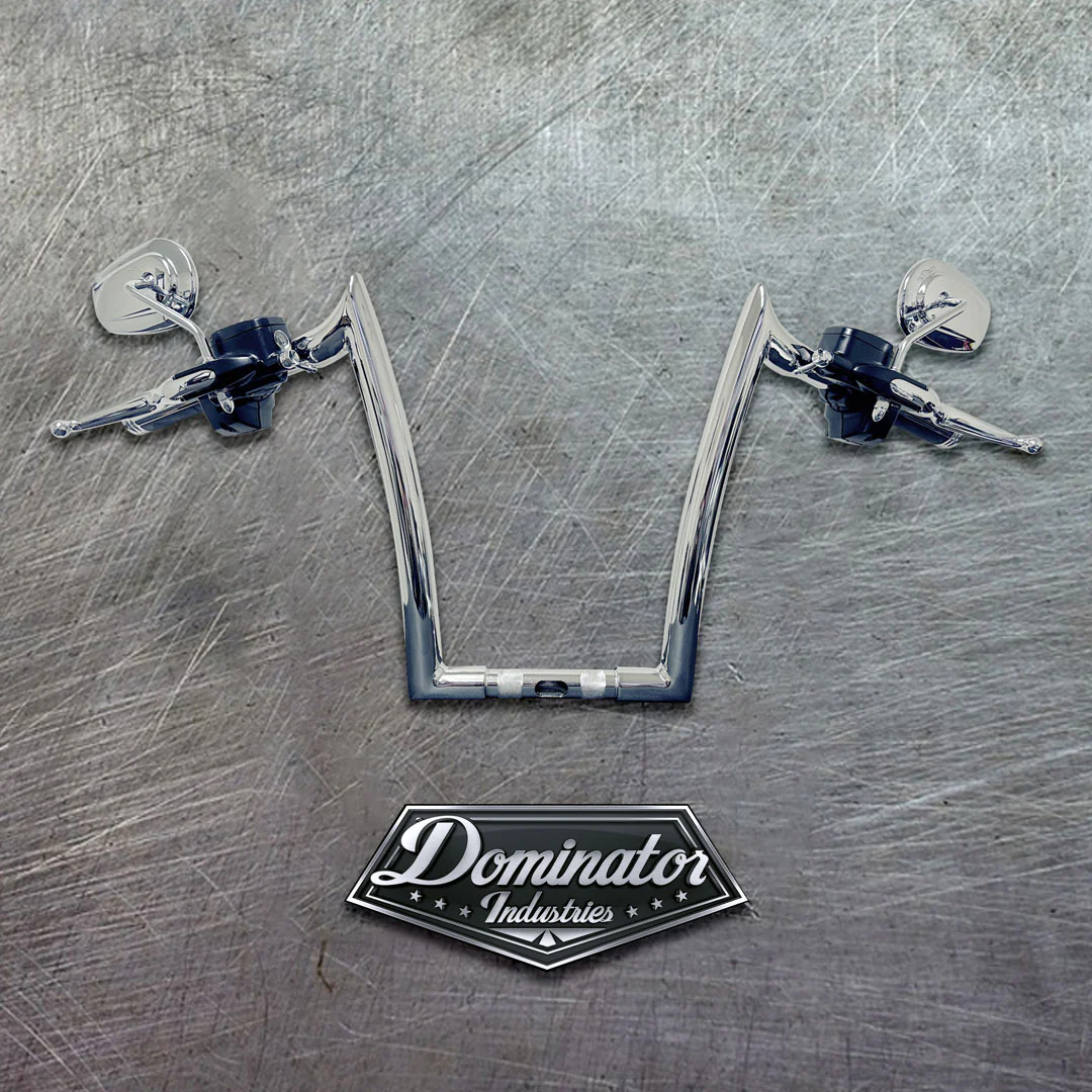 12" BIG DADDY 1 ½" MEATHOOK APES FOR  ROAD KING STANDARD (Classic Chrome) - Image 2