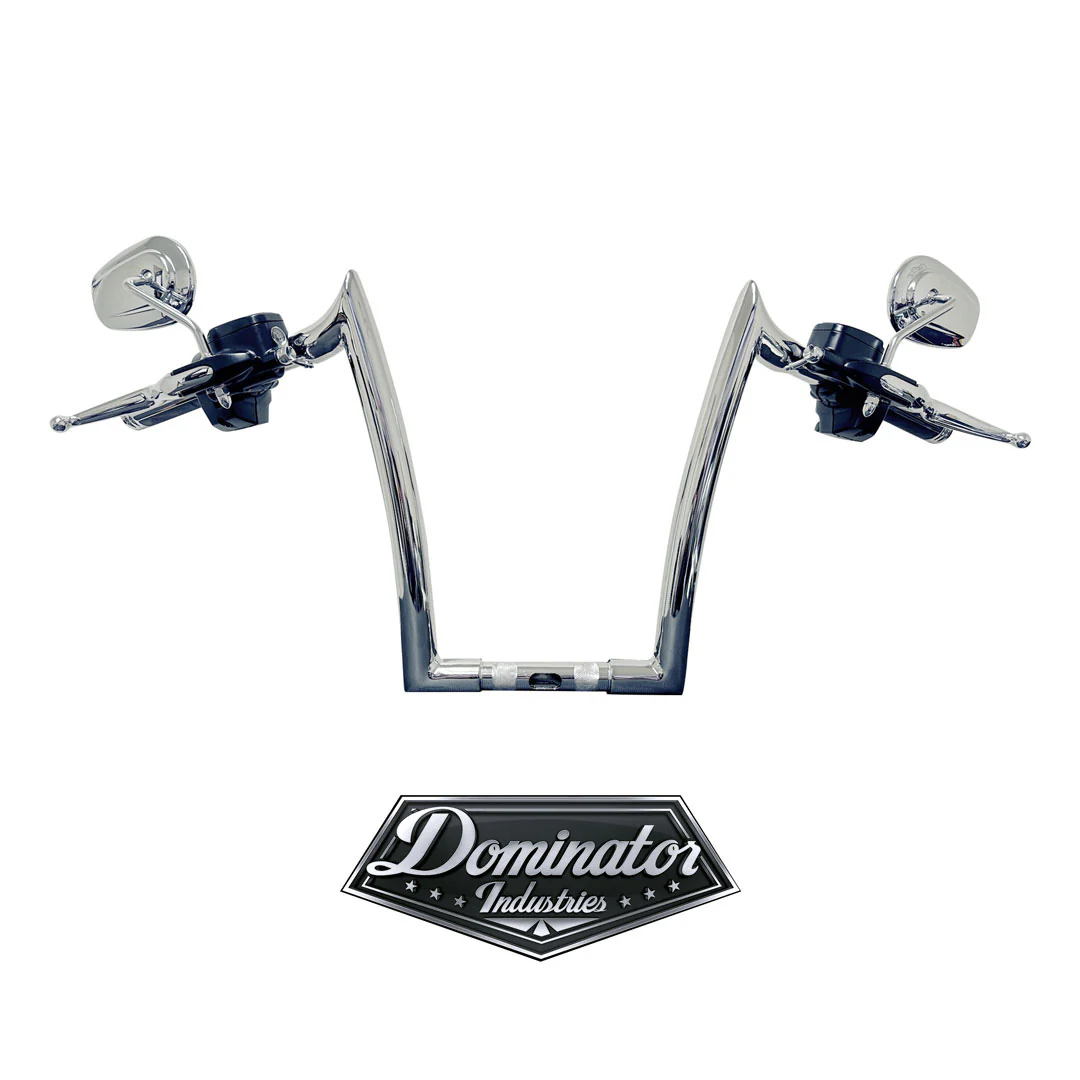 12" BIG DADDY 1 ½" MEATHOOK APES FOR  ROAD KING STANDARD (Classic Chrome) - Image 3