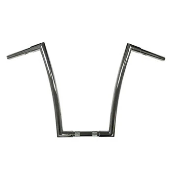 Miter Cut Ape Hanger Bars, 1 1/4 Inch Diameter, 20 Inch Rise, Classic Chrome - Image 2