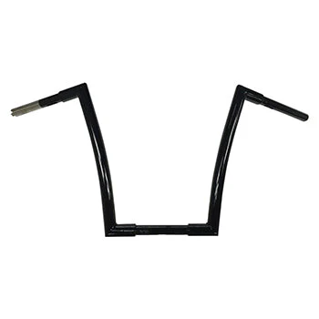 Miter Cut Ape Hanger Bars, 1 1/4 Inch Diameter, 13 Inch Rise, Gloss Black - Image 2
