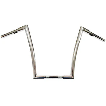 Miter Cut Ape Hanger Bars, 1 1/4 Inch Diameter, 12 Inch Rise, Classic Chrome - Image 2