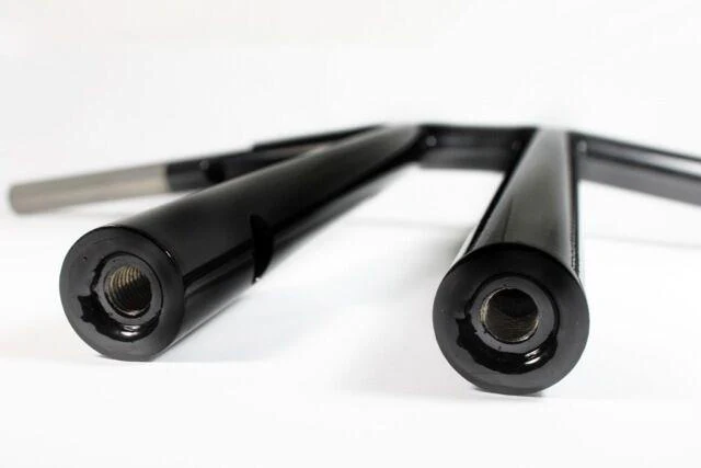 Club Style T-Bar, 1 1/4 Inch Diameter, 14 Inch Rise (Gloss Black) - Image 6
