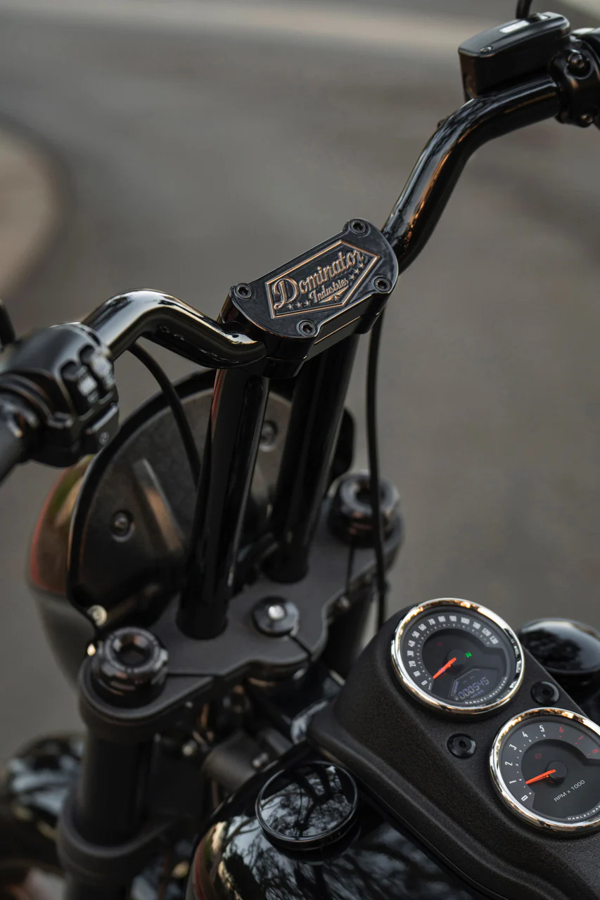 Big Daddy 1 1/2" Pullback Riser & 1 1/4" Low Bend Moto Bar Combination for 2020-2021 Low Rider S (Gloss Black) - Image 8
