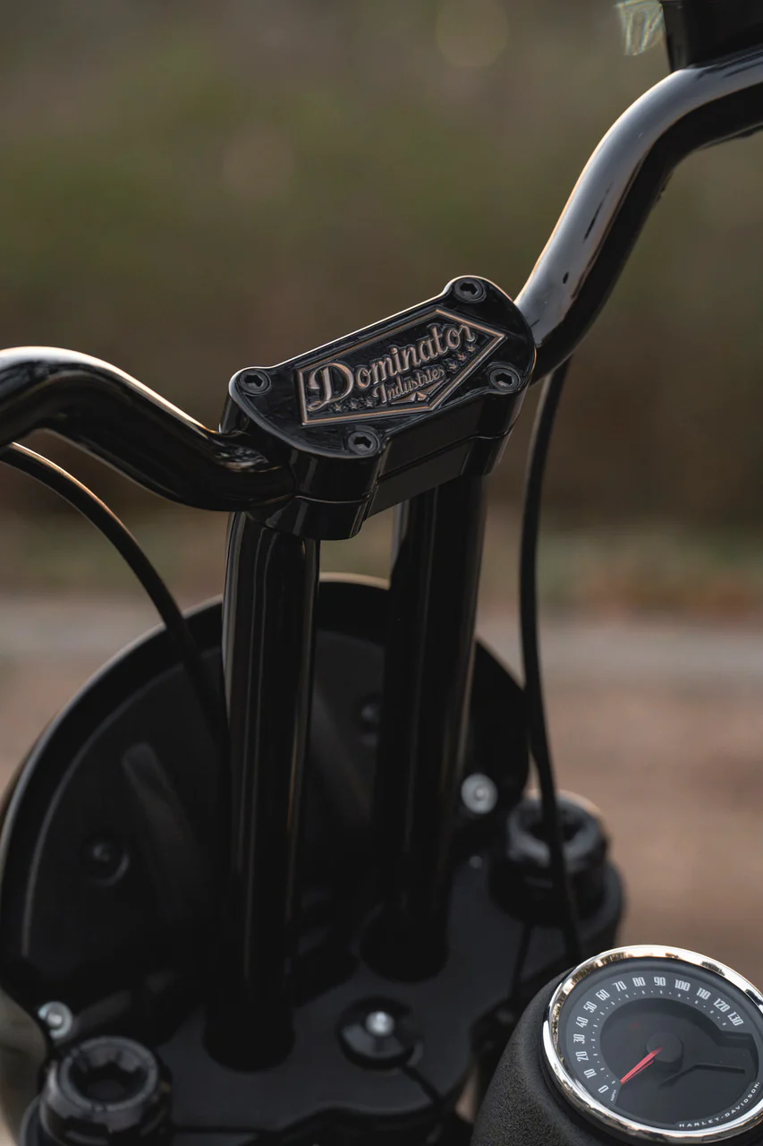 Big Daddy 1 1/2" Pullback Riser & 1 1/4" Low Bend Moto Bar Combination for 2020-2021 Low Rider S (Gloss Black) - Image 17