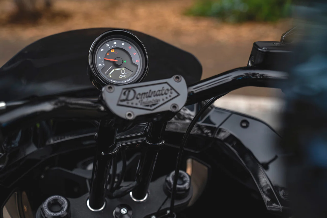 PULLBACK RISER & 1 1/4" LOW BEND MOTO BAR FOR 2022-2024 LOW RIDER S (INCLUDES ROUND GAUGE RELOCATION MOUNT) - Image 9