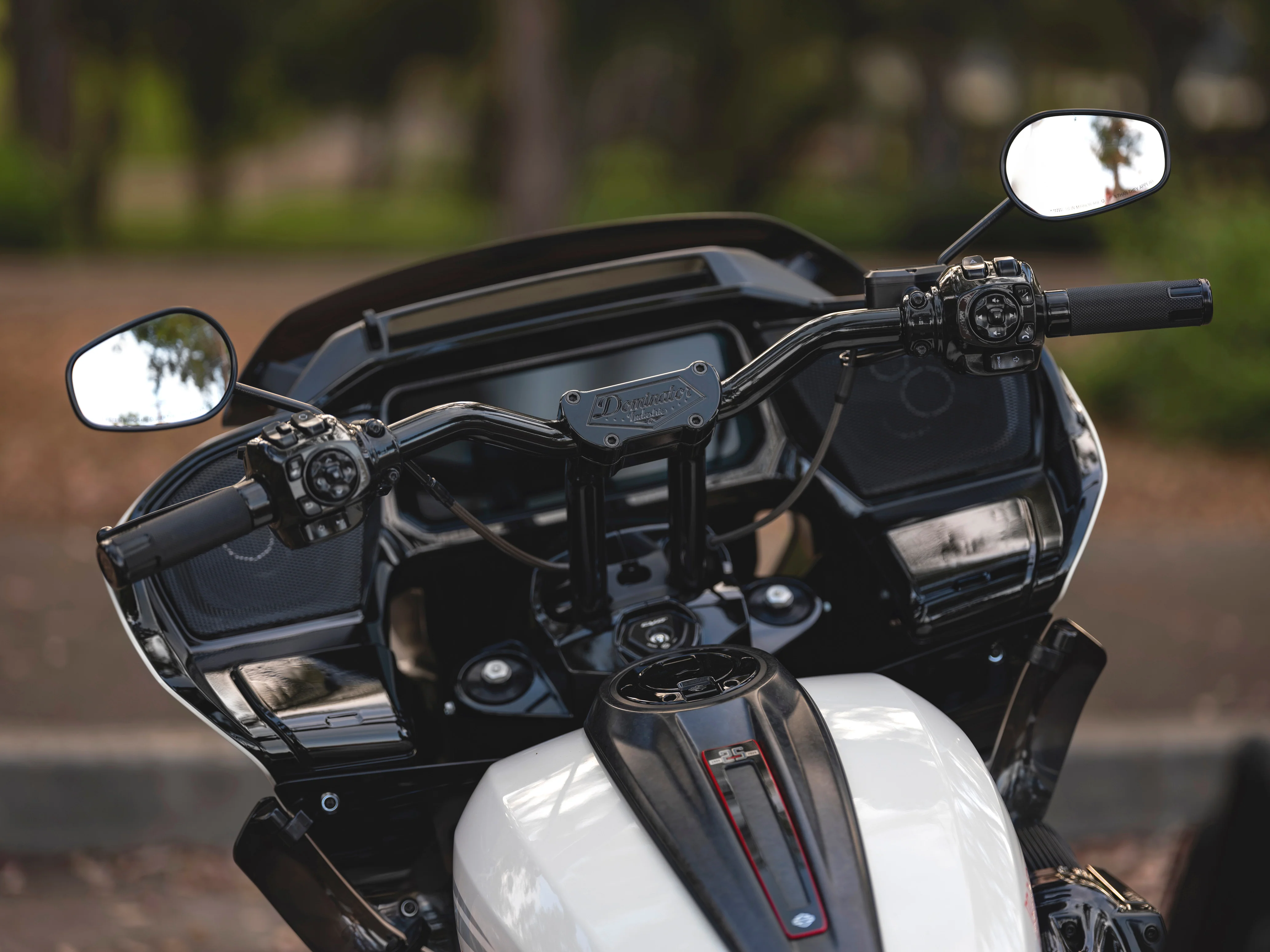 Pullback Riser & 1 1/4" Low Bend Moto Bar Combination for 2023 CVO & 2024-2026 Road Glide Models (Gloss Black) - Image 5