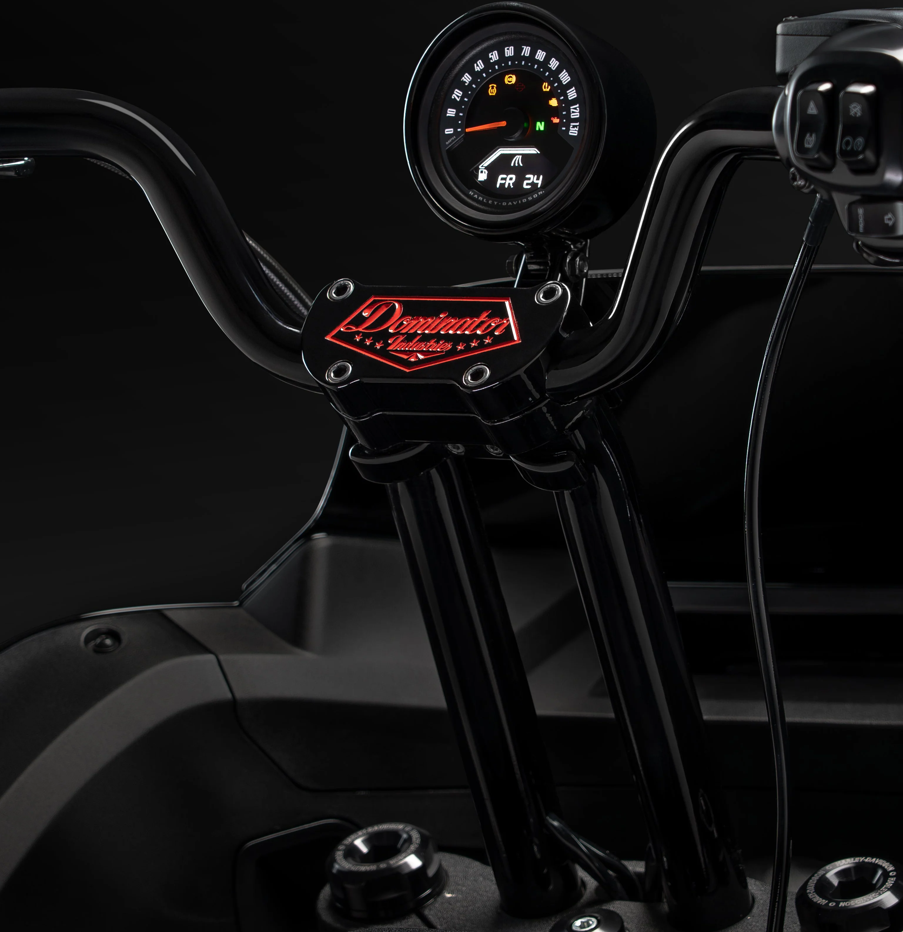 High Bend Moto Bar & Big Daddy 1.5 Pullback Riser Kit for 2024-2026 Road Glide (Redline Red)