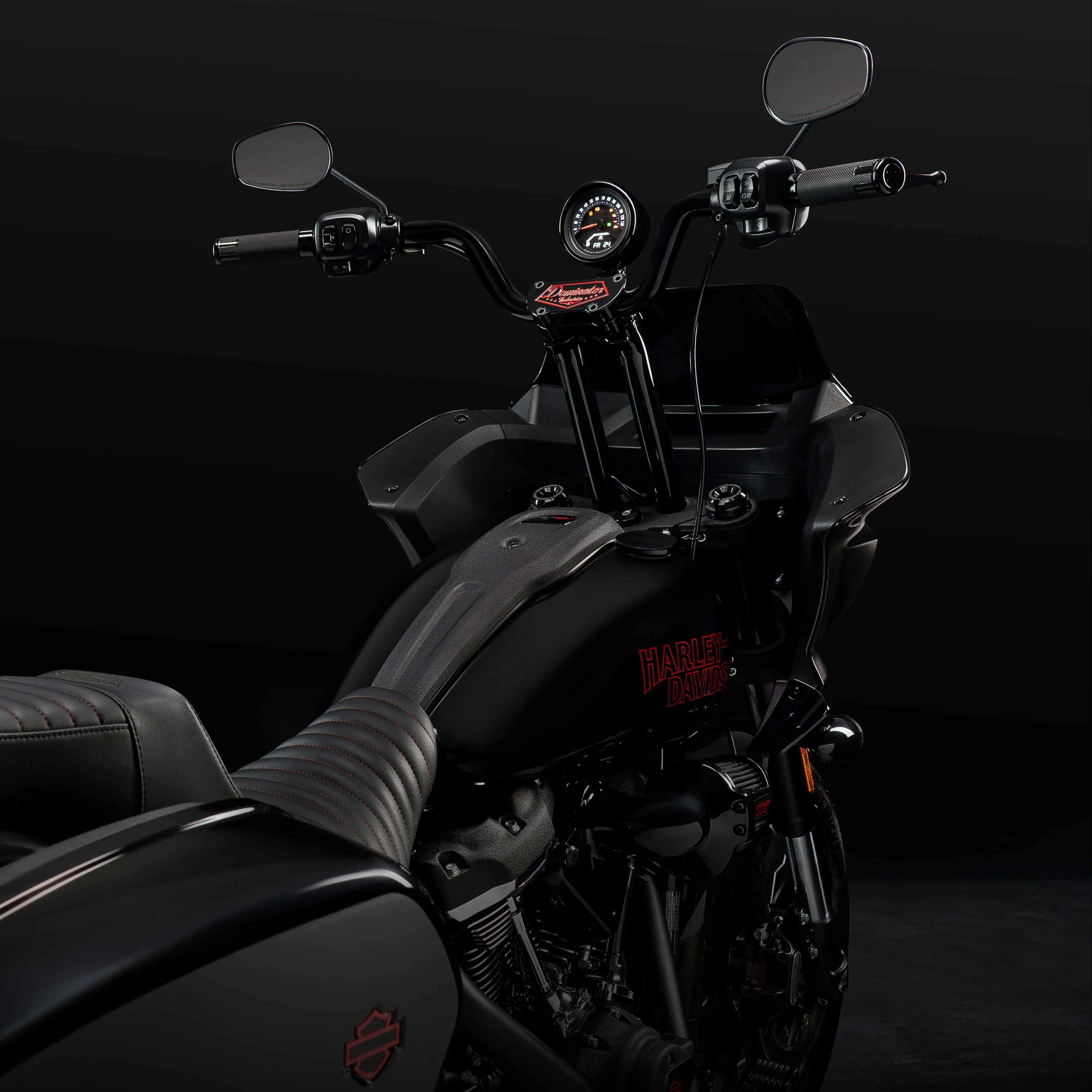 High Bend Moto Bar & Big Daddy 1.5 Pullback Riser Kit for 2024-2026 Road Glide (Redline Red) - Image 9
