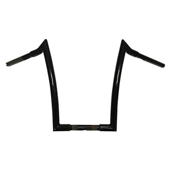 Meathook Ape Hanger Handlebar, 1 1/4 Inch Diameter, 14 Inch Rise, Gloss Black - Image 2
