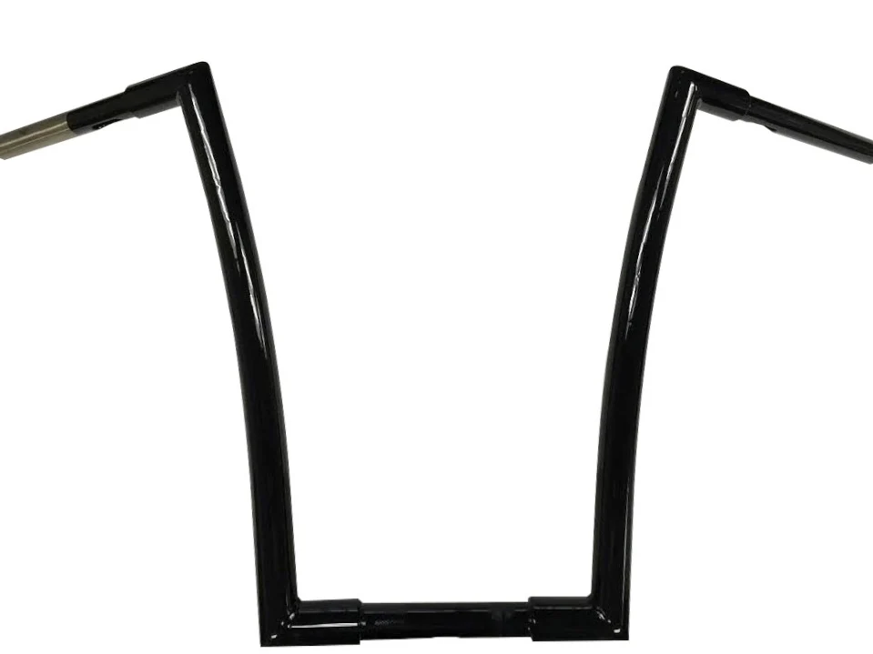 1996-2024 Miter Cut Ape Hanger Bars, 1 1/4 Inch Diameter (Gloss Black) - Image 2