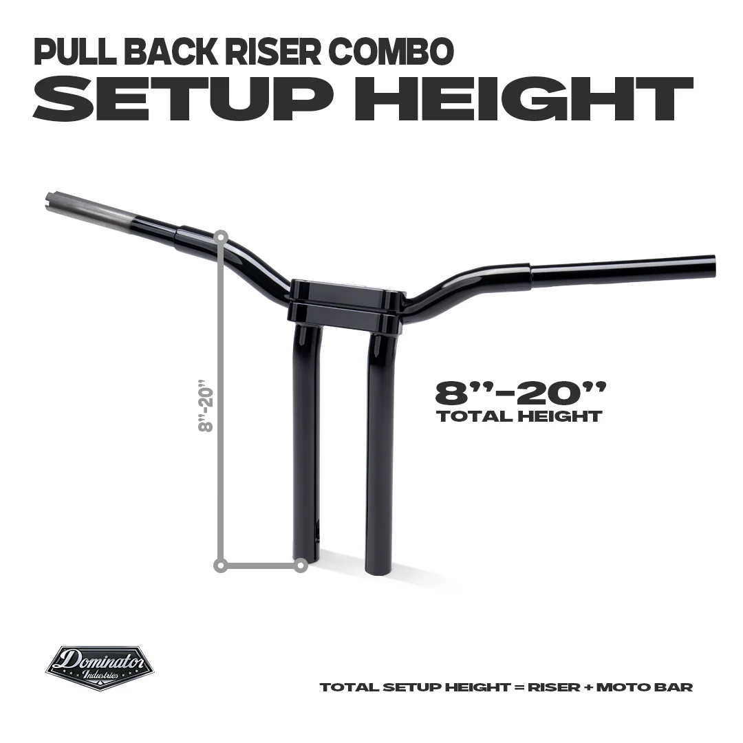 Pre-Wired Pullback Riser & 1 1/4" Mid Bend Moto Bar Combination for 2020-2021 Low Rider S (Gloss Black) - Image 9
