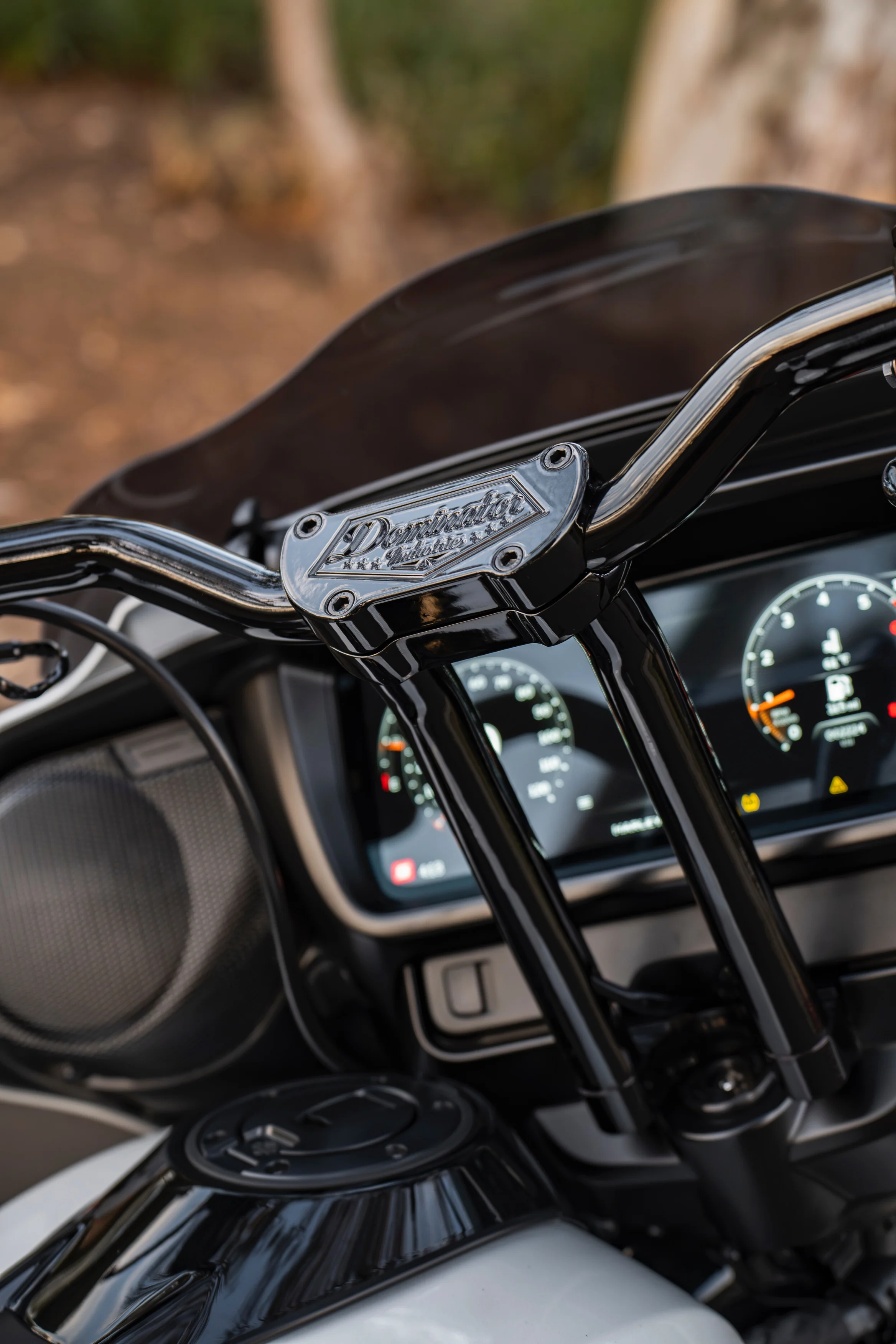 Pullback Riser & 1 1/4" Low Bend Moto Bar Combination for 2008-2013  Street Glide Models (Gloss Black) - Image 5