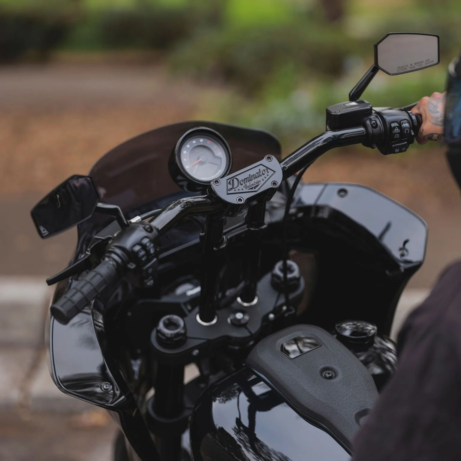 Pullback Riser & 1 1/4" Low Bend Moto Bar All In One Kit for 2022-2024 Low Rider S (Includes Round Gauge Relocation Mount) - Image 11