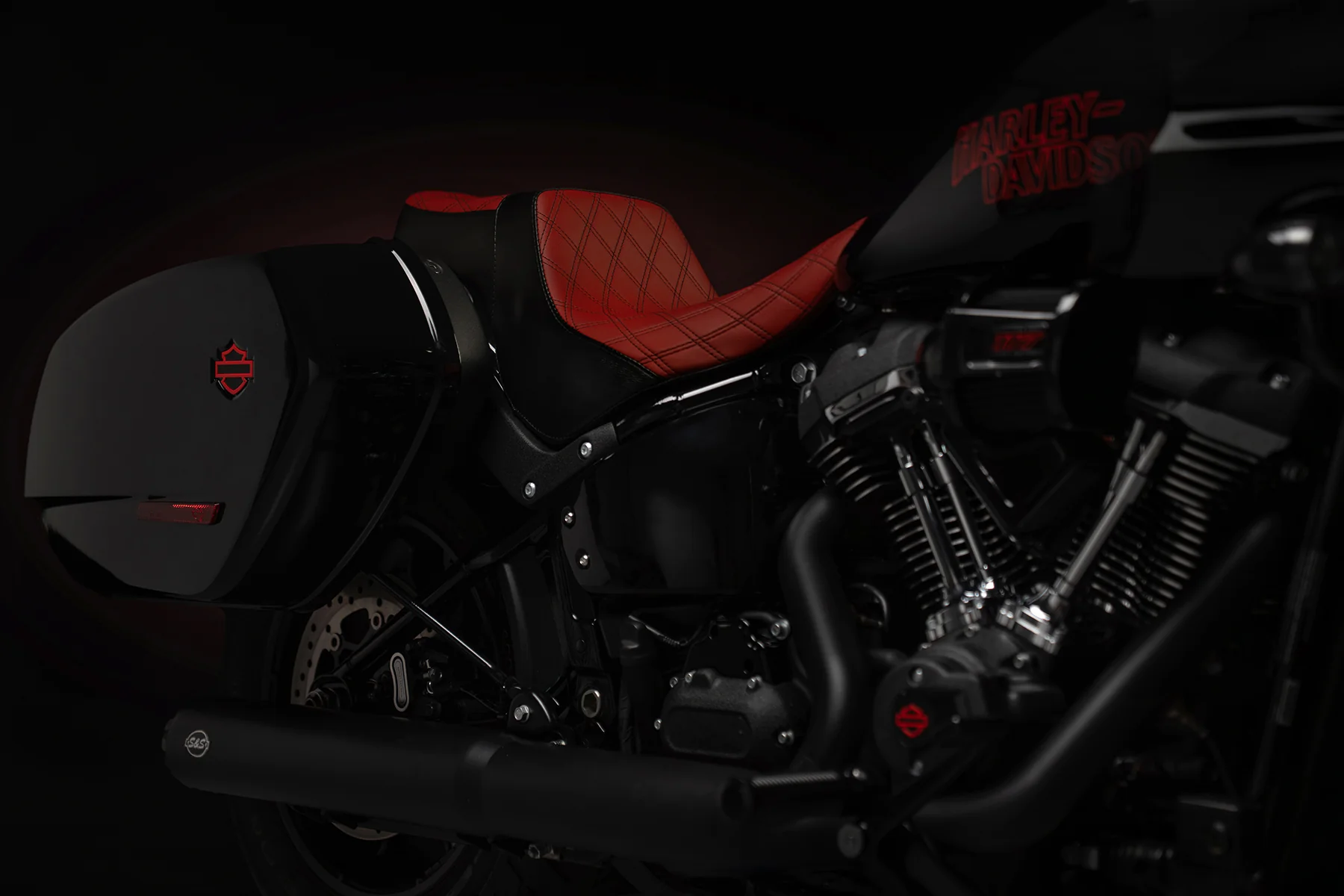 Red with Black Seat & Sissy Bar Combo for the 2024-2026 Street Glide - Image 15