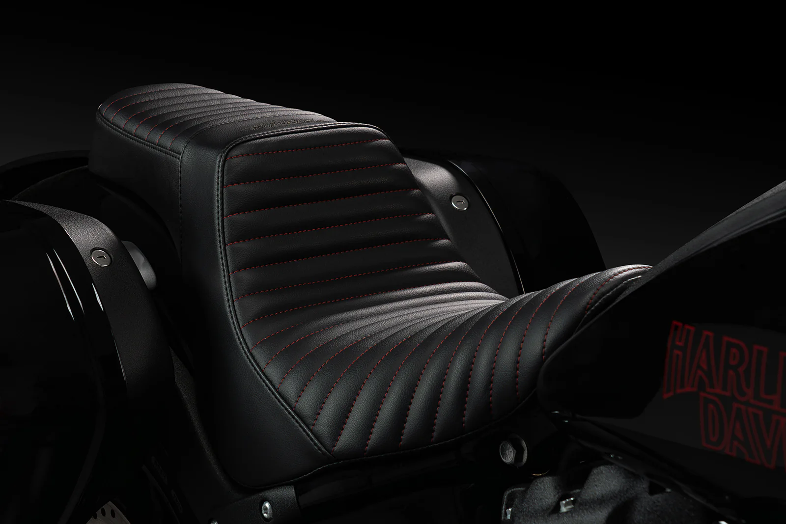 Red Stitch Tuck & Roll Stealth-Grip™ Premium 2-Up Saddle for 2020-2026 Low Rider S & ST - Image 5