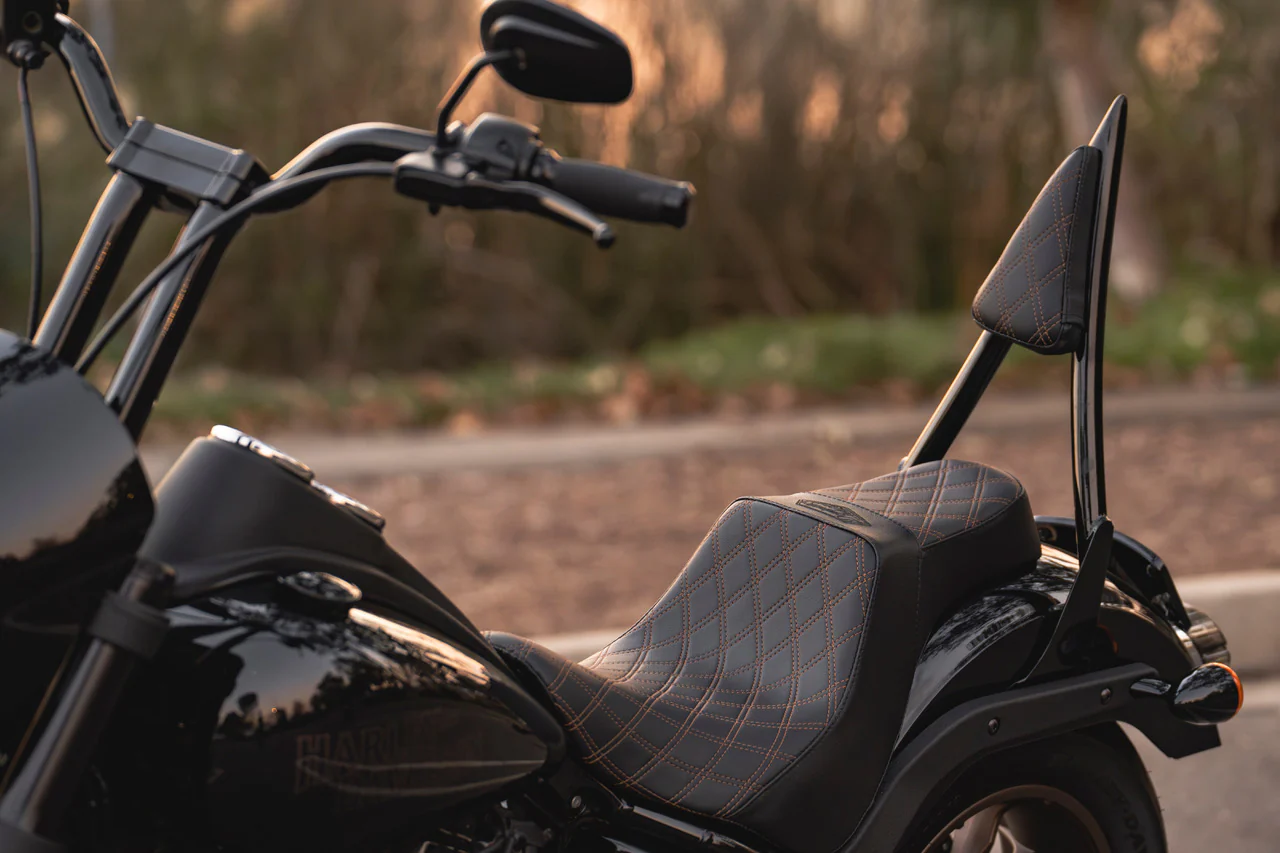 Stealth-Grip™ Premium 2-Up Double Diamond Saddles for 2020-2025 Low Rider S ST Models - Image 8