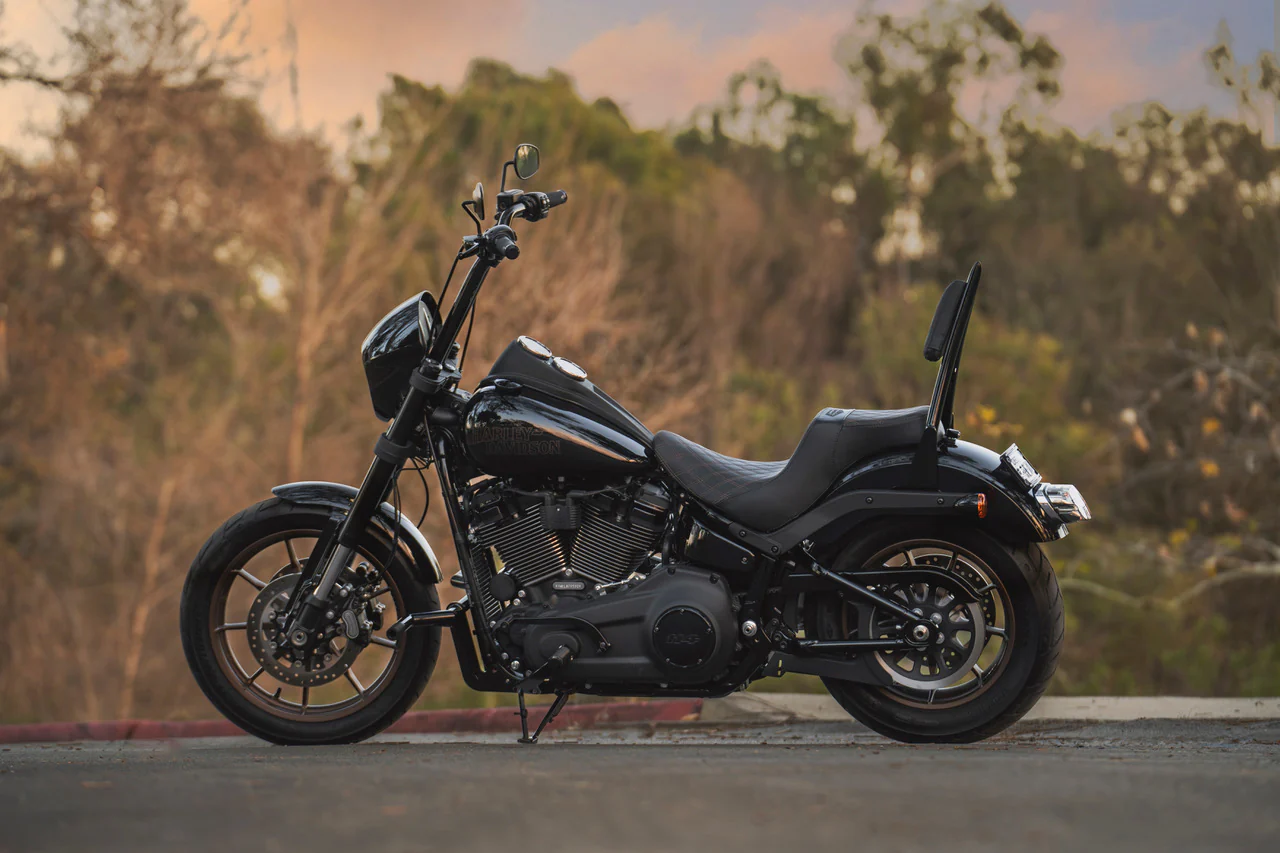 BIG DADDY 1 1/2" PULLBACK RISER & LOW BEND MOTO BAR Combination All In One Kit for 2020-2021 Low Rider S (Gloss Black) - Image 19