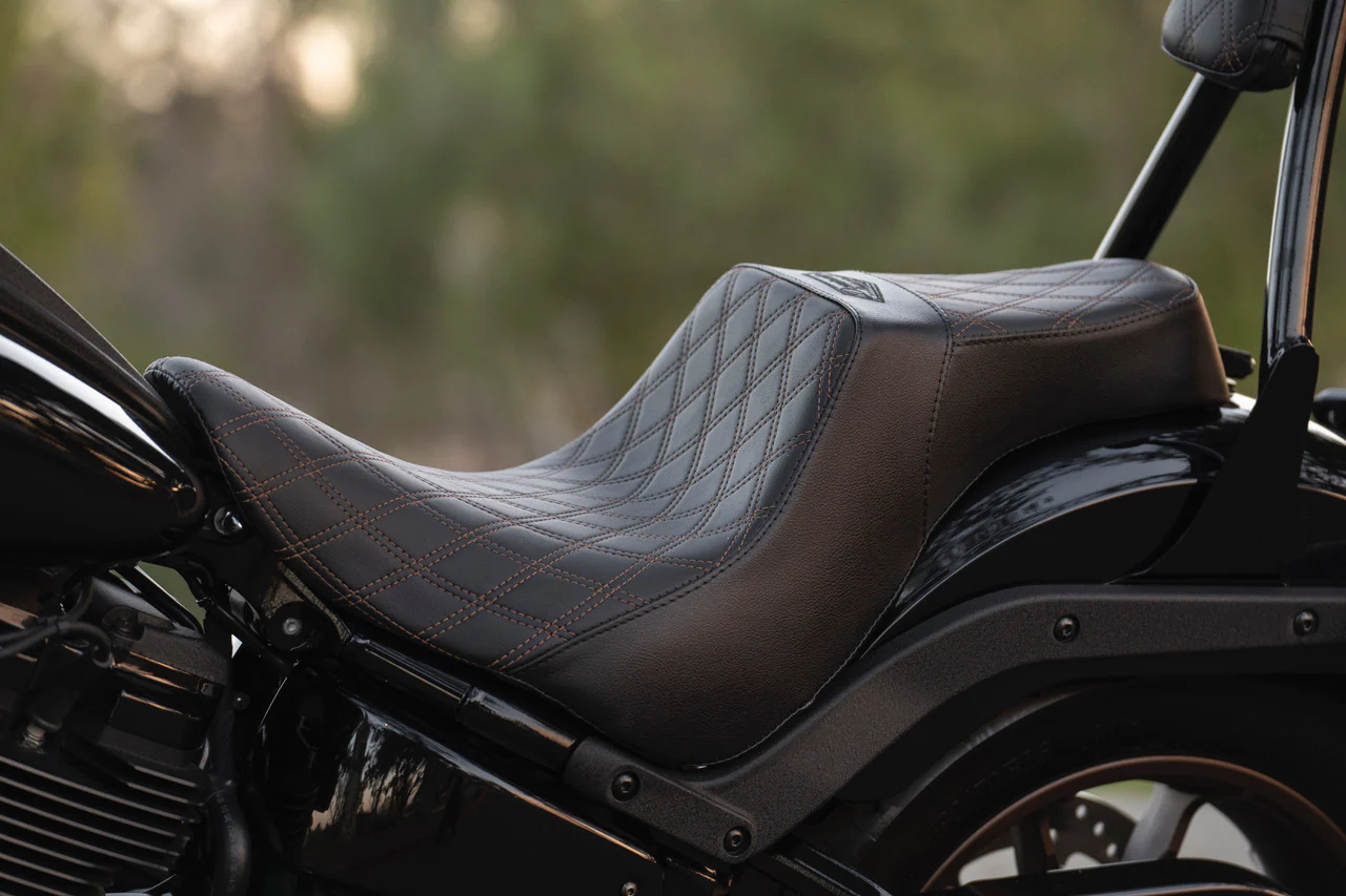 Stealth-Grip™ Premium 2-Up Double Diamond Saddles for 2020-2025 Low Rider S ST Models - Image 4