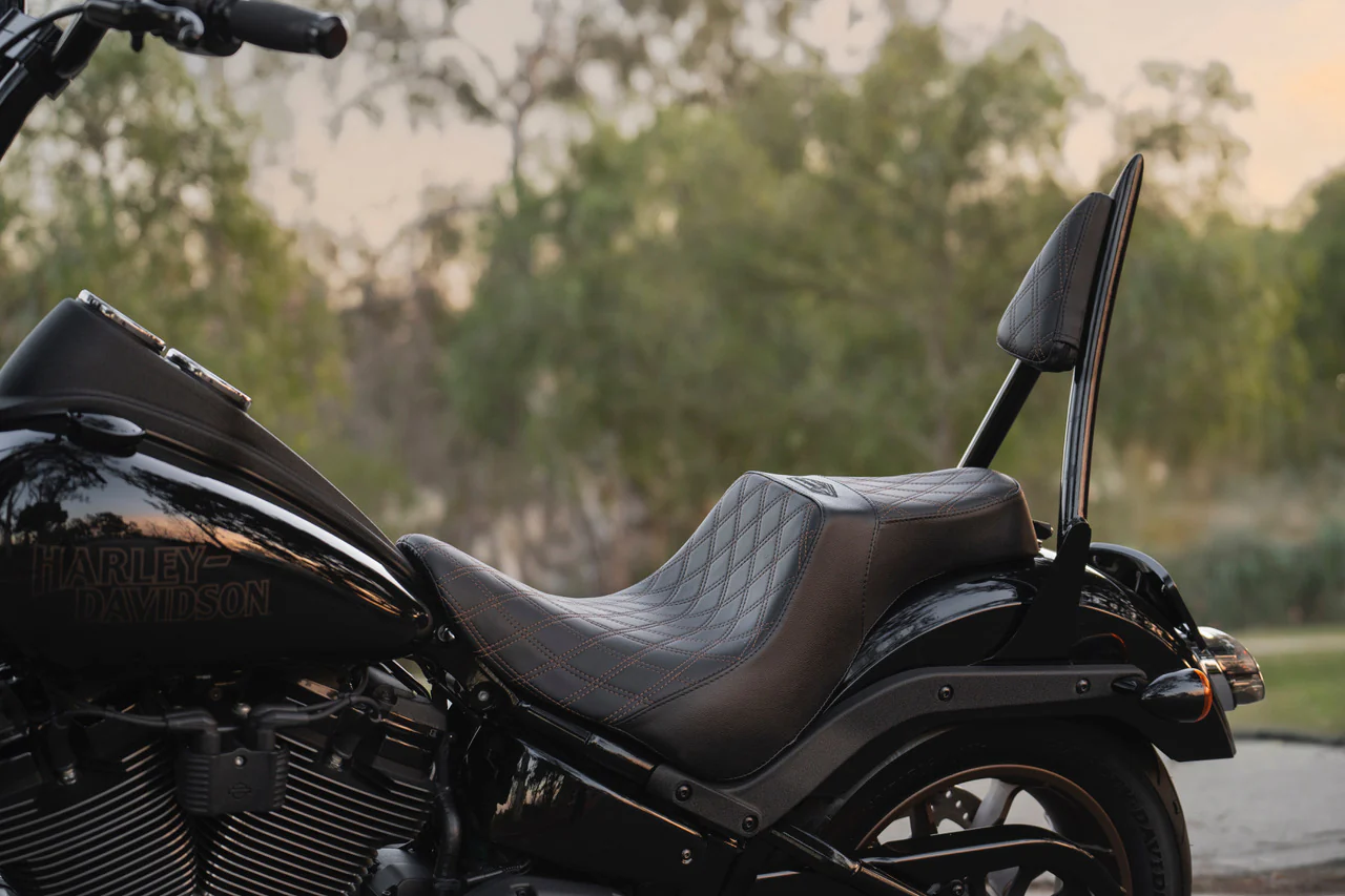 Stealth-Grip™ Premium 2-Up Double Diamond Saddles for 2020-2025 Low Rider S ST Models - Image 5
