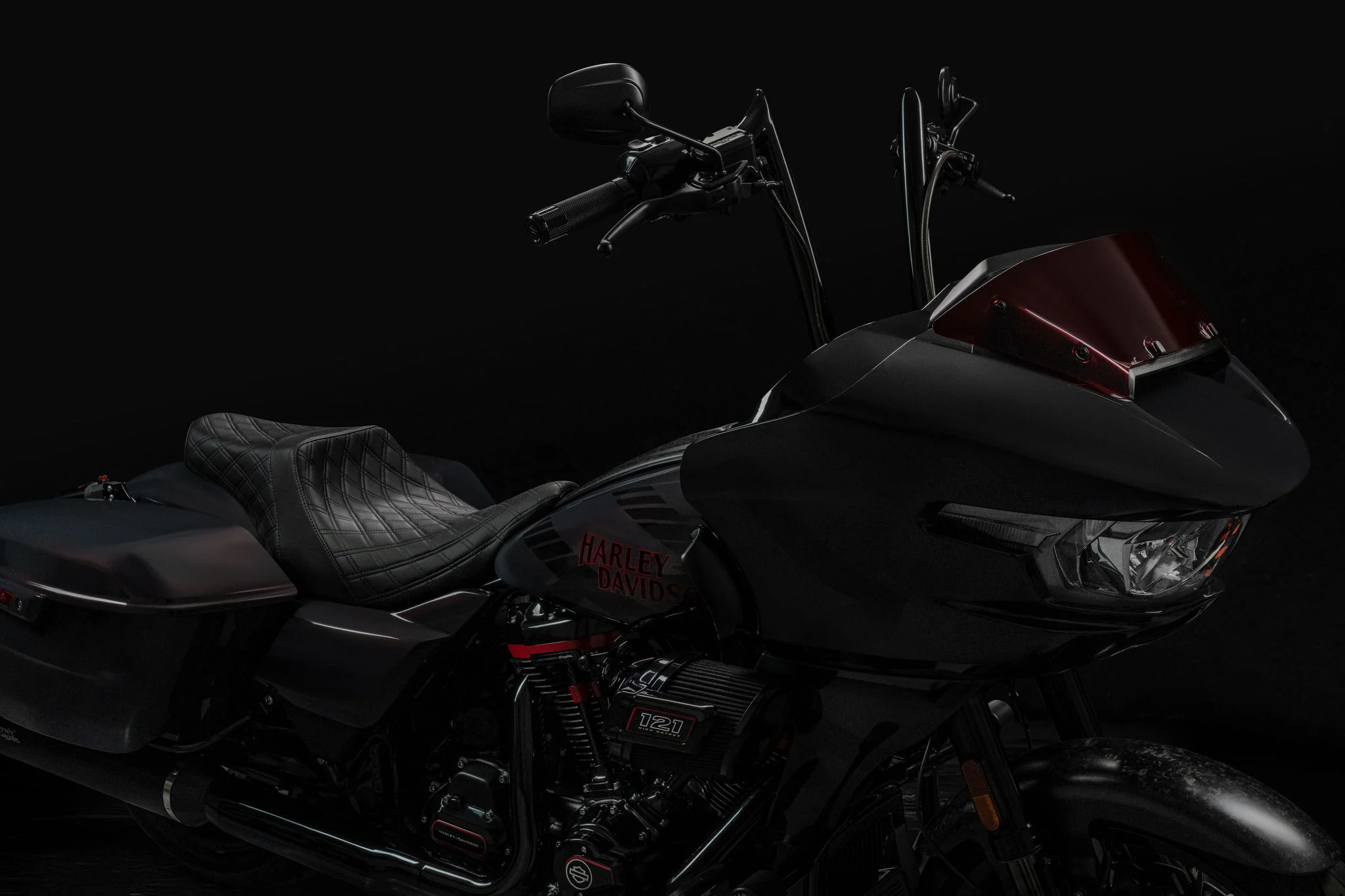 Standard Reach Double Diamond Stealth-Grip™ Premium 2-Up Saddle for the 2024-2026 Road Glide - Image 16