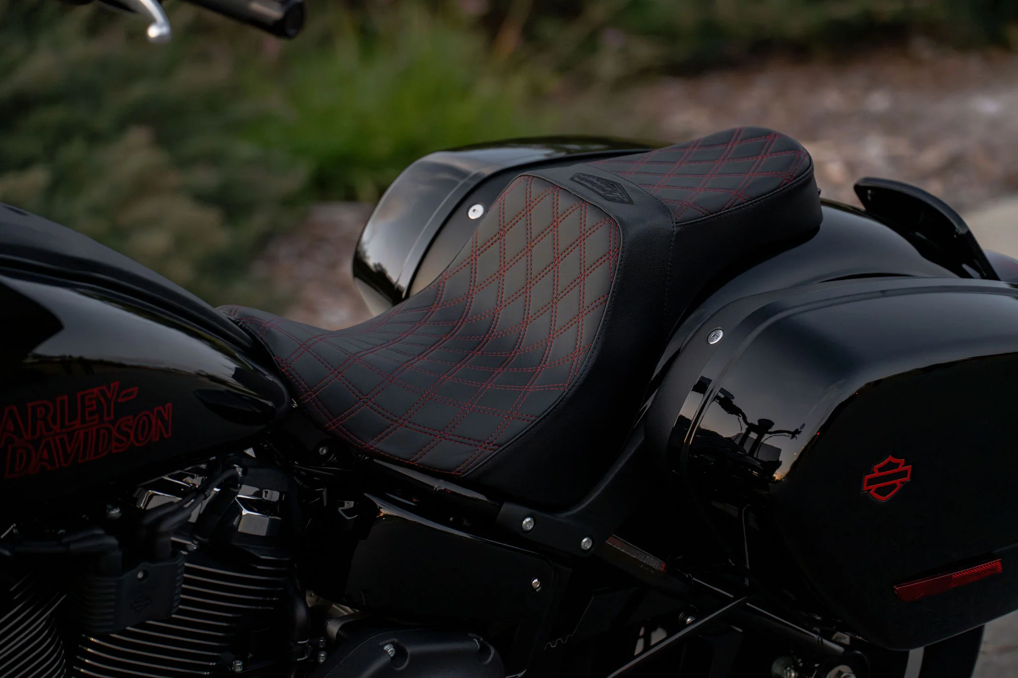 Stealth-Grip™ Premium 2-Up Double Diamond Saddles for 2020-2025 Low Rider S ST Models - Image 3