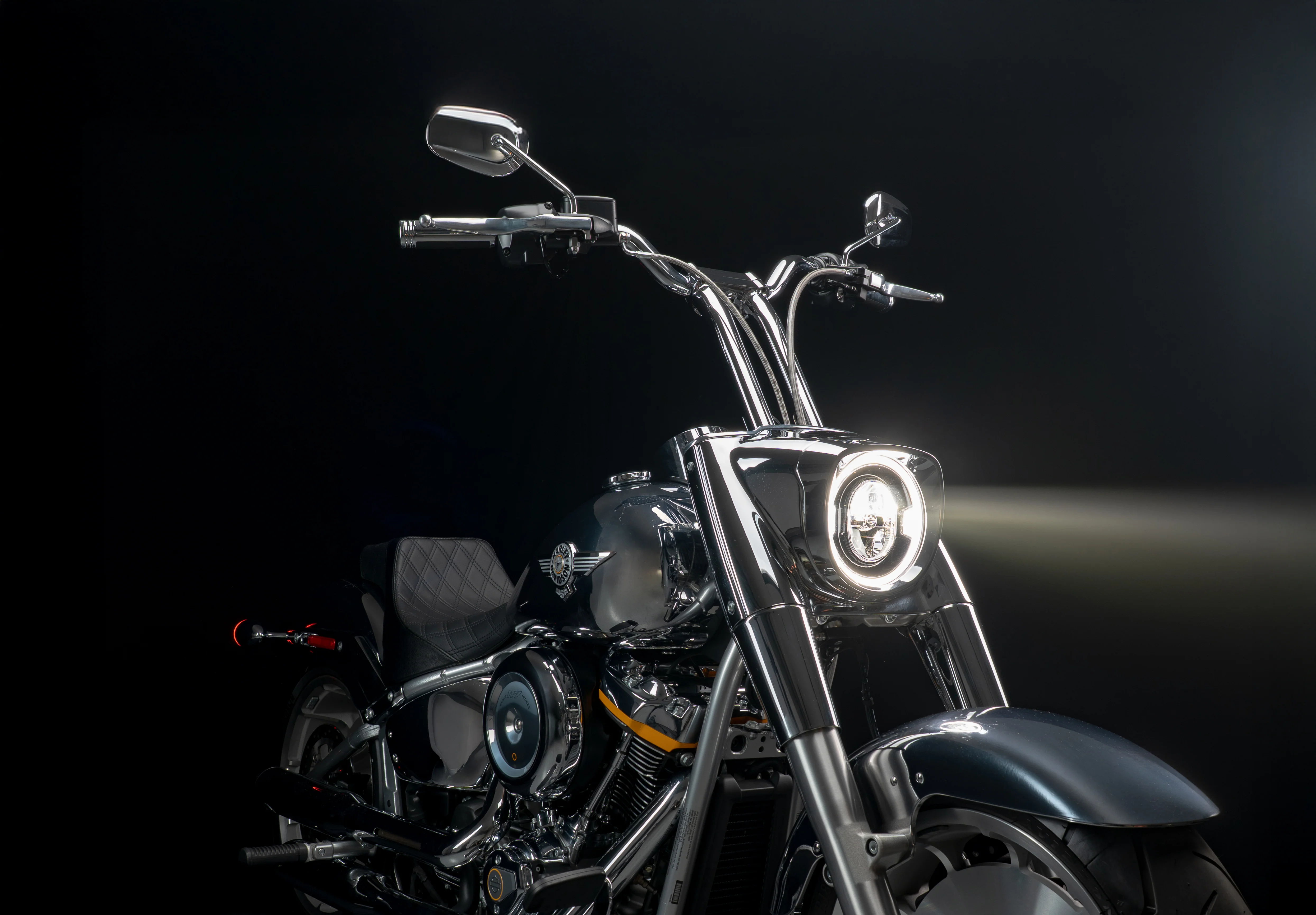 Low Bend Big Daddy 1.5 Pullback Riser &  Moto Bar Kit for 2025-2026 FAT BOY -  (Classic Chrome) - Image 7